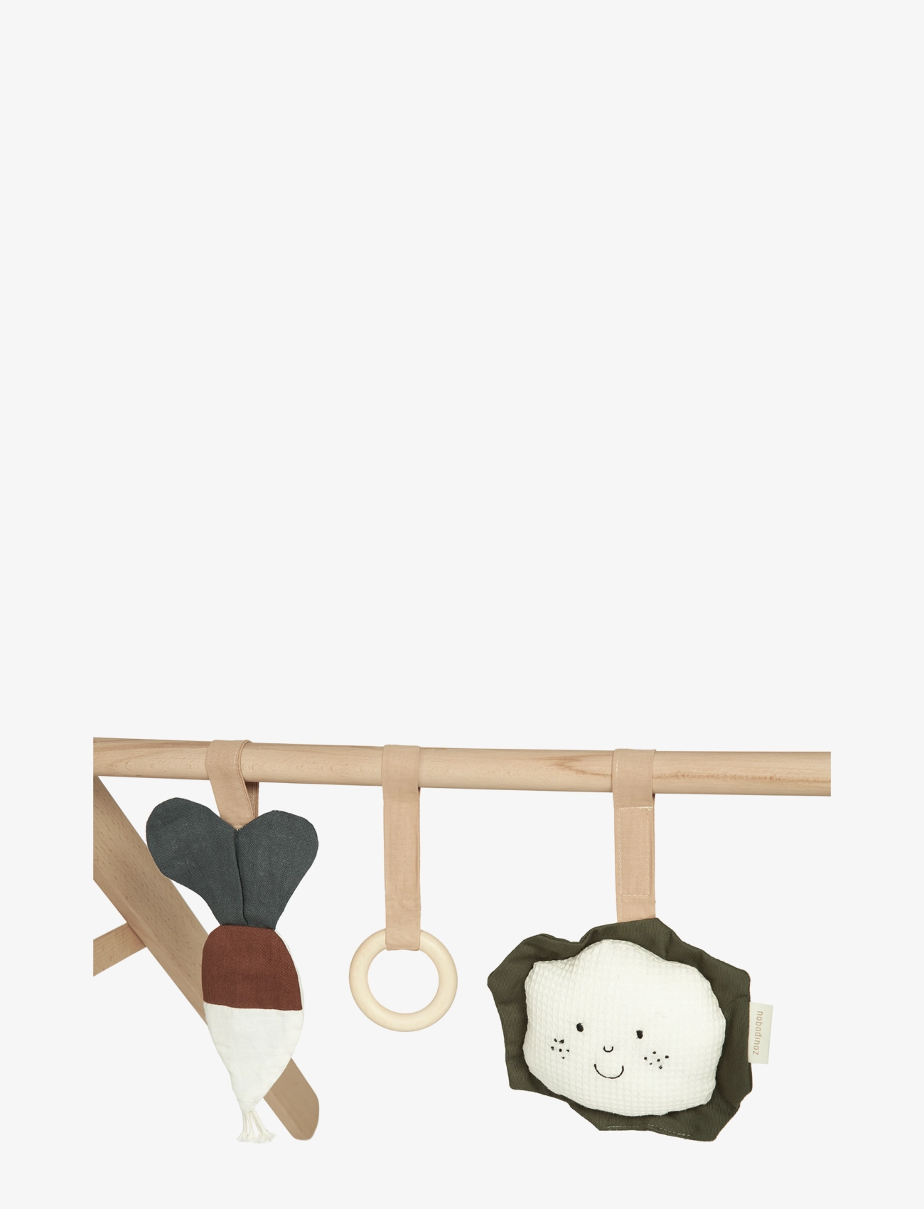NOBODINOZ - KIT BABY GYM WITH TOYS VEGGIES - tapis d'éveil & tapis de jeu - beech wood - 2