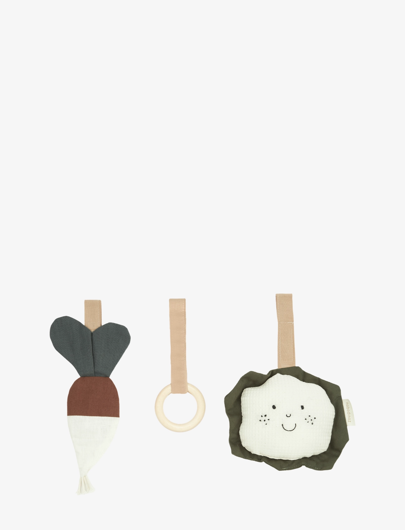 NOBODINOZ - KIT BABY GYM WITH TOYS VEGGIES - tapis d'éveil & tapis de jeu - beech wood - 4