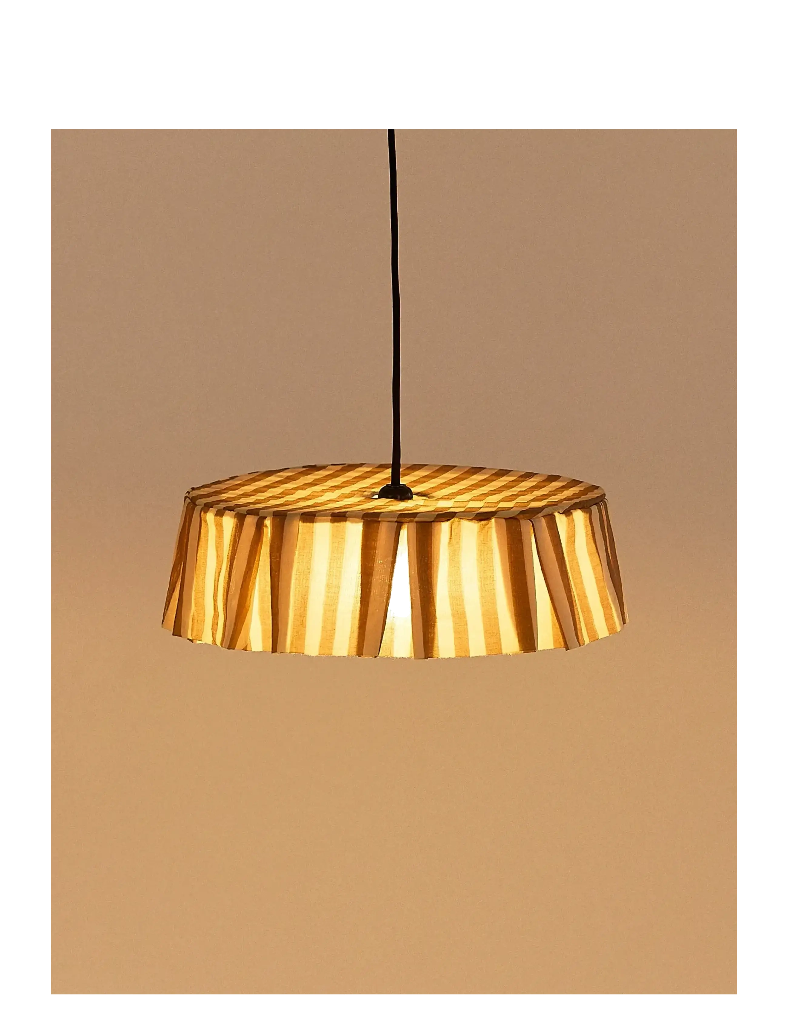 NOBODINOZ - Pendant lampshade diam. 40cm Vibes - deckenleuchte - brown stripes - 2