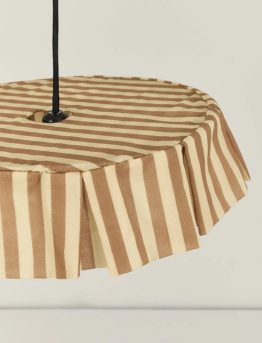 NOBODINOZ - Pendant lampshade diam. 40cm Vibes - deckenleuchte - brown stripes - 5