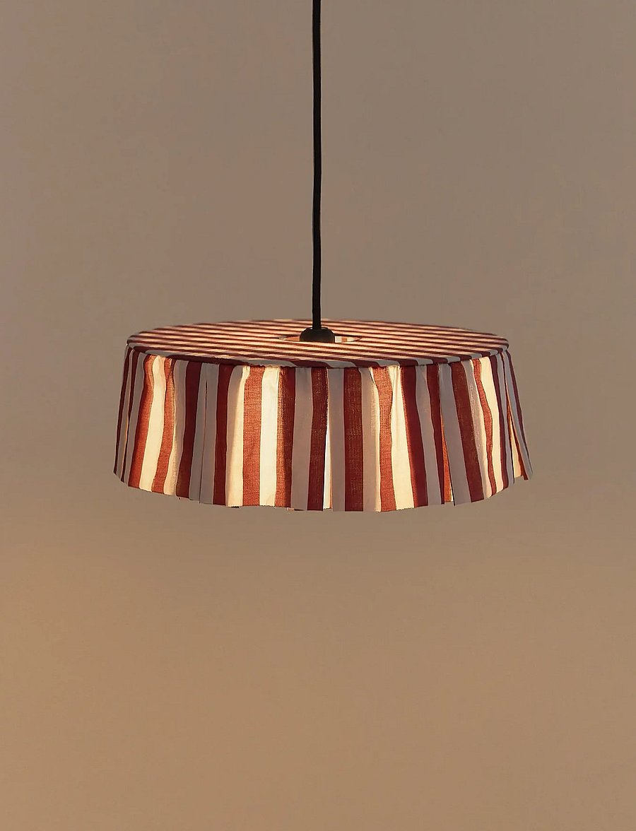 NOBODINOZ - Pendant lampshade diam. 40cm Vibes - laevalgustid - maroon stripes - 0