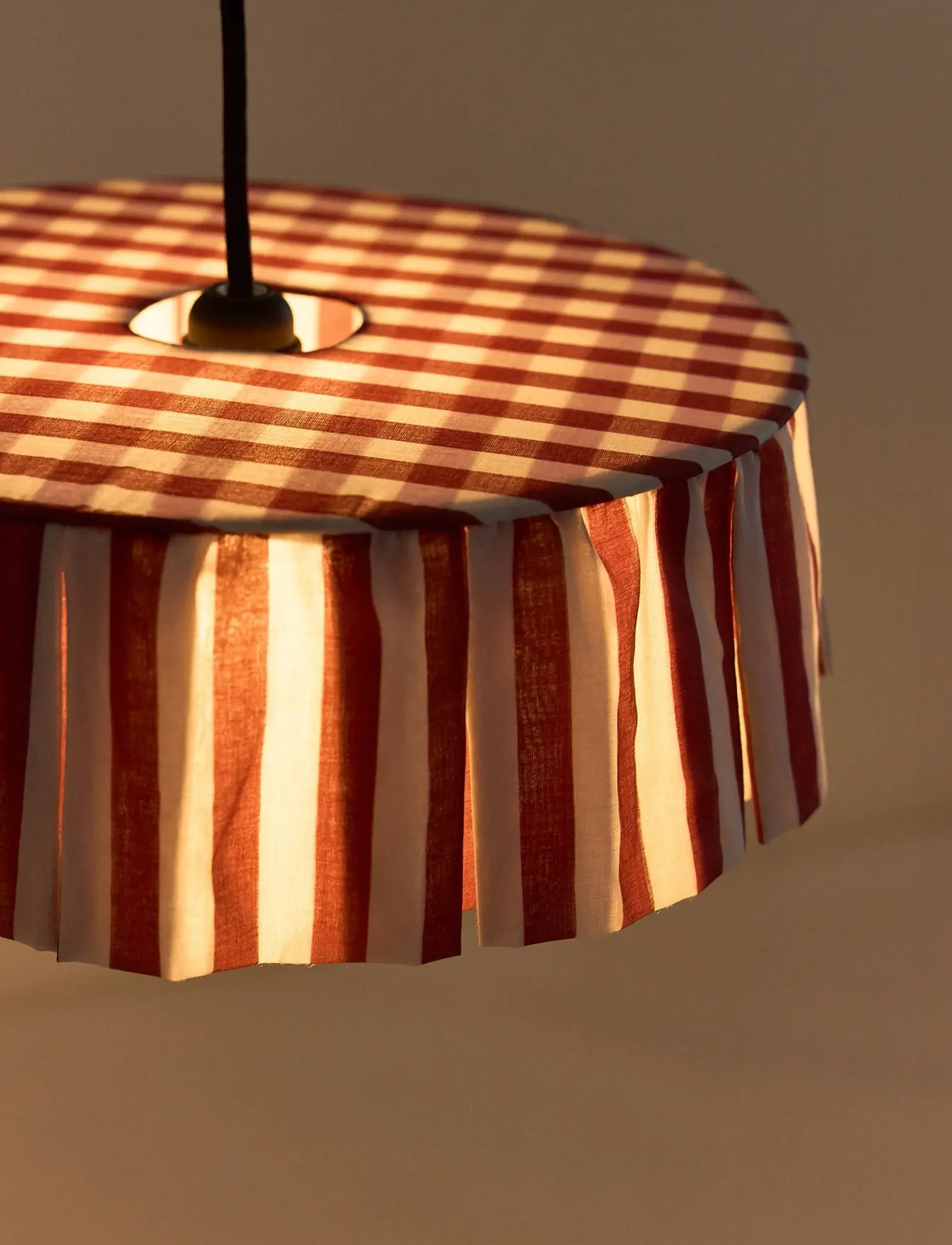 NOBODINOZ - Pendant lampshade diam. 40cm Vibes - laevalgustid - maroon stripes - 3