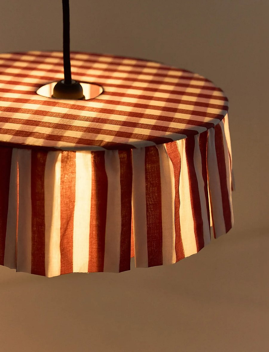 NOBODINOZ - Pendant lampshade diam. 40cm Vibes - laevalgustid - maroon stripes - 3