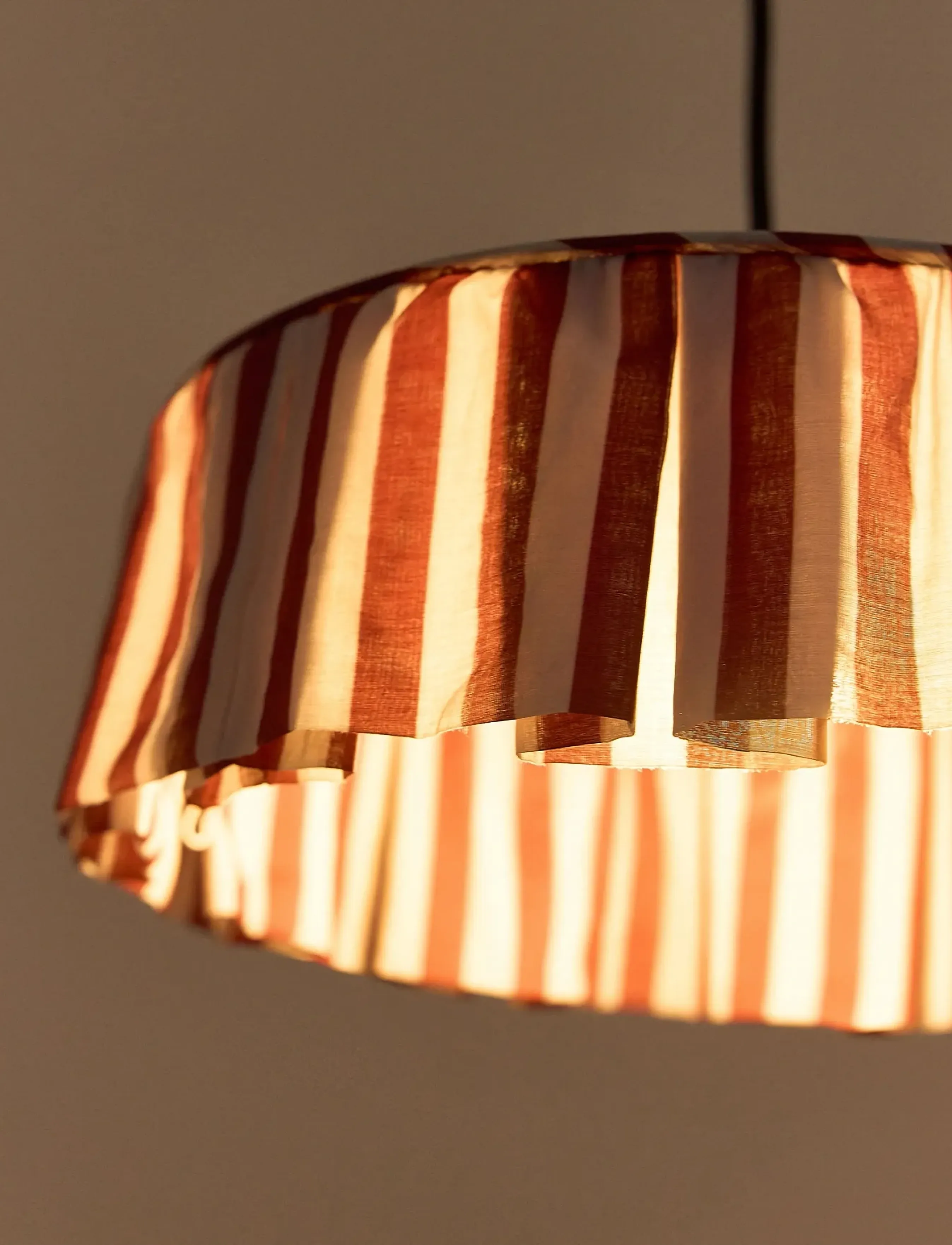 NOBODINOZ - Pendant lampshade diam. 40cm Vibes - laevalgustid - maroon stripes - 5