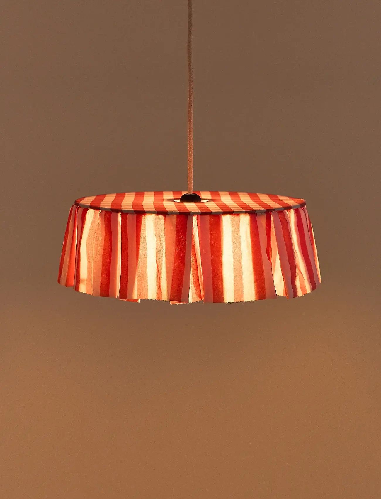 NOBODINOZ - Pendant lampshade diam. 40cm Vibes - plafonniers - red stripes - 3