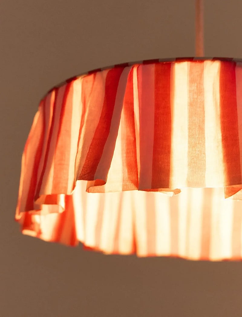 NOBODINOZ - Pendant lampshade diam. 40cm Vibes - deckenleuchte - red stripes - 5