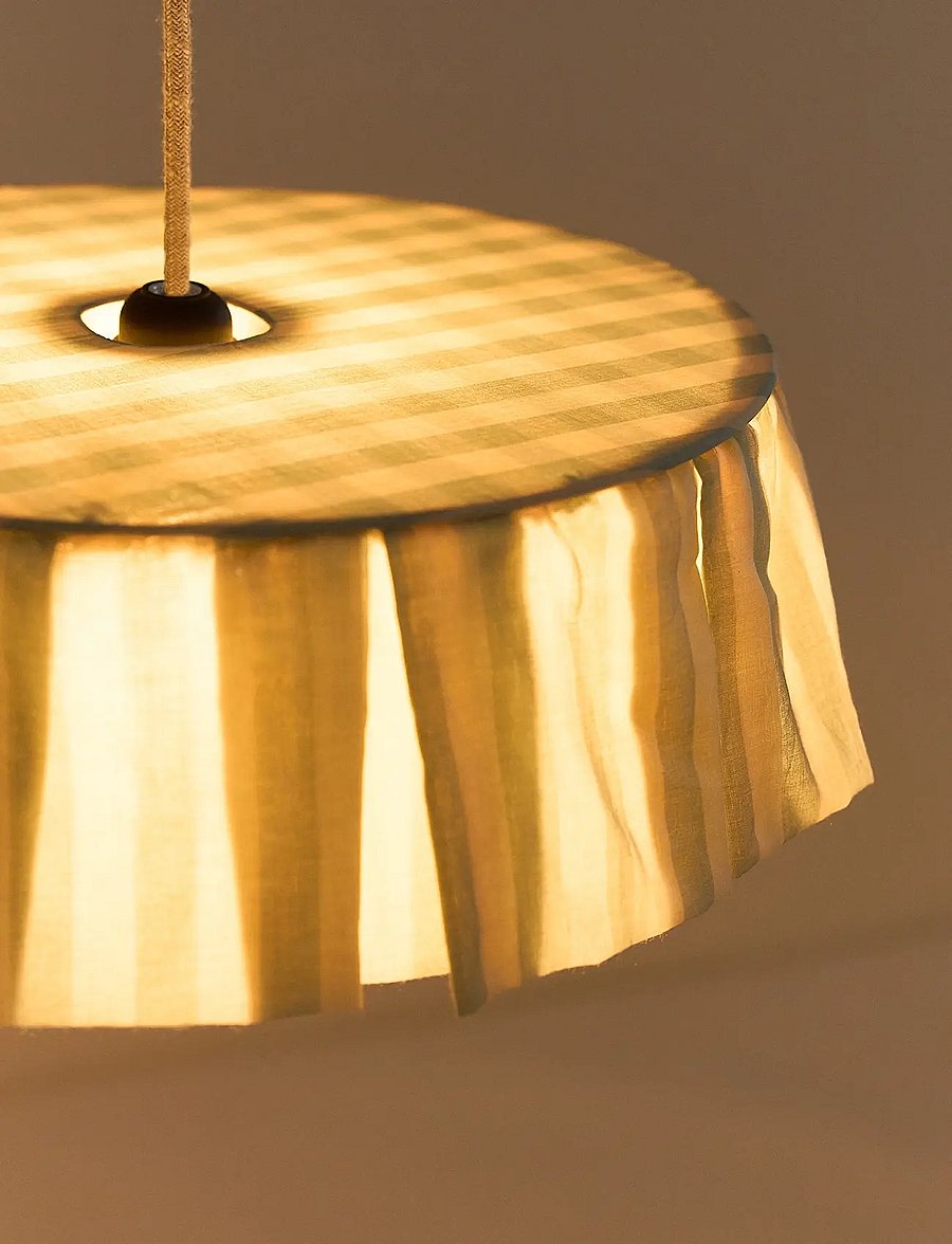 NOBODINOZ - Pendant lampshade diam. 40cm Vibes - laevalgustid - turquoise stripes - 4