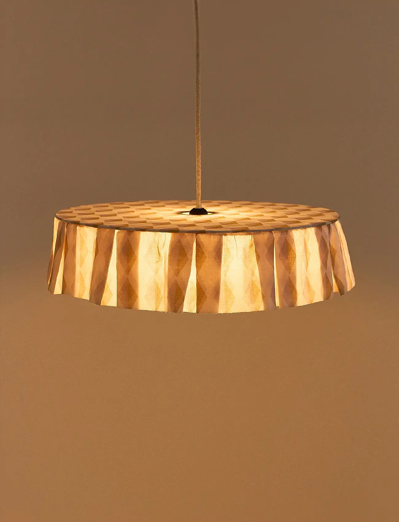 NOBODINOZ - VIBES LAMPSHADE DIAM. 50 CM - loftslamper - mustard lilac harlequin - 2