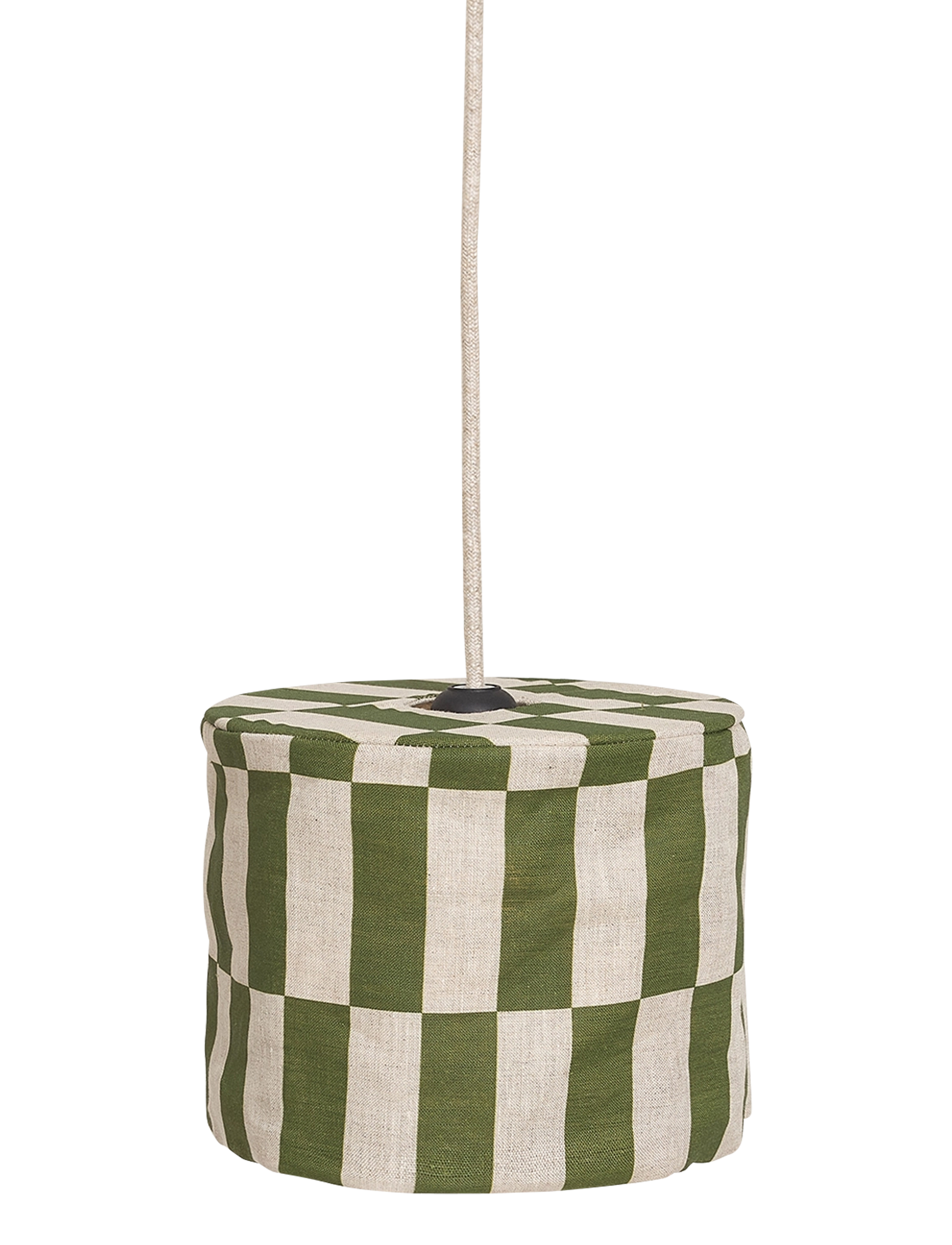 NOBODINOZ Vibes Linen Lampshade Diam. 20 Cm, Loftlampe, Grøn, Str: ONE SIZE