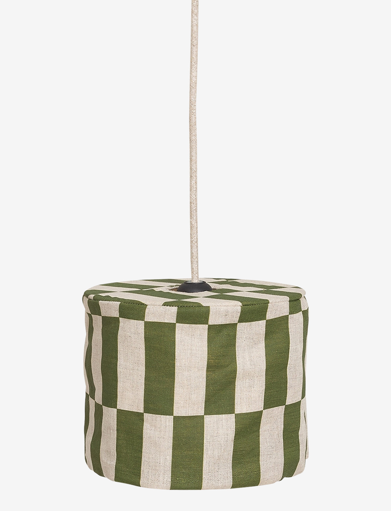NOBODINOZ - VIBES LINEN LAMPSHADE DIAM. 20 CM - deckenleuchte - green tiles - 1