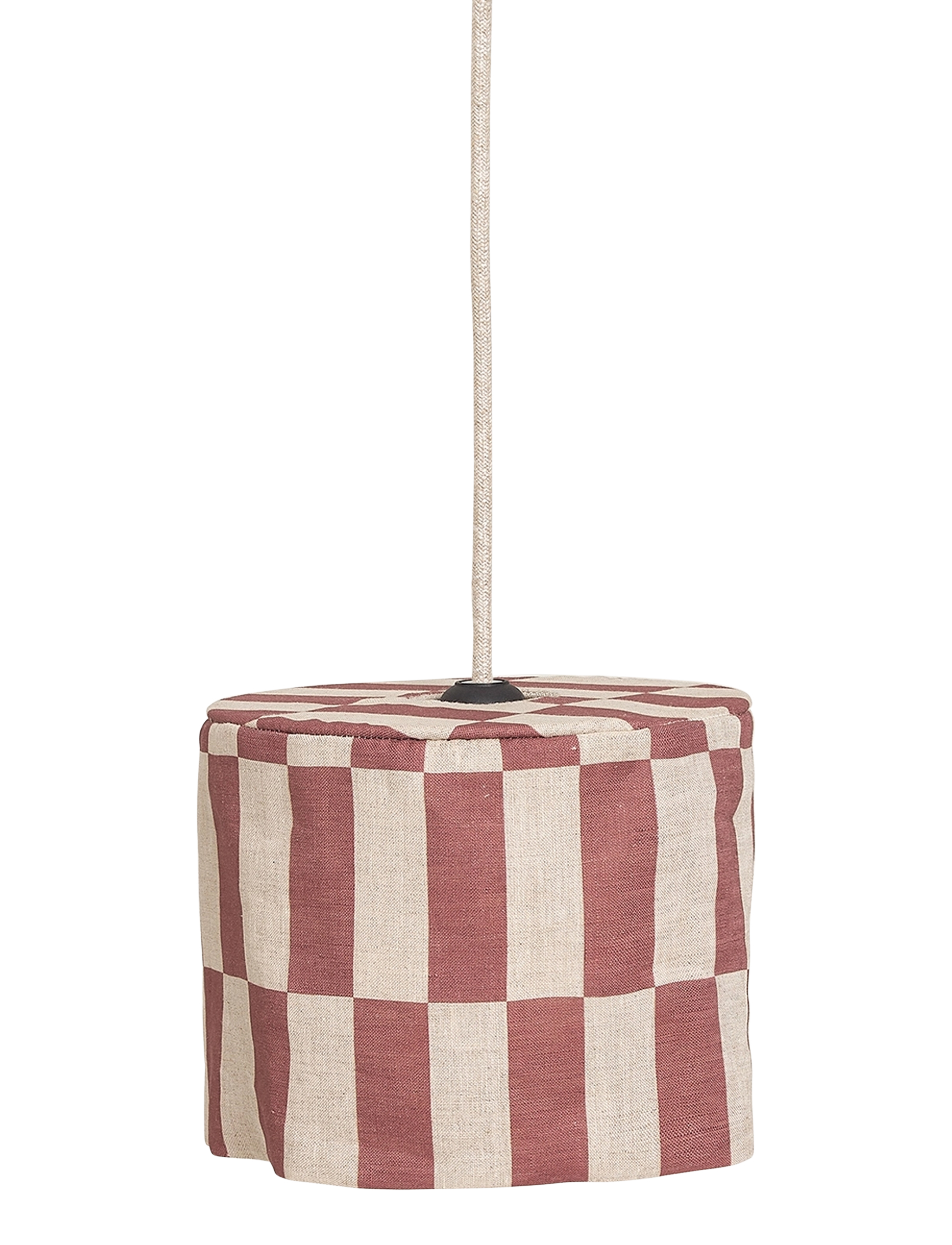 NOBODINOZ Vibes Linen Lampshade Diam. 20 Cm, Loftlampe, Rød, Str: ONE SIZE