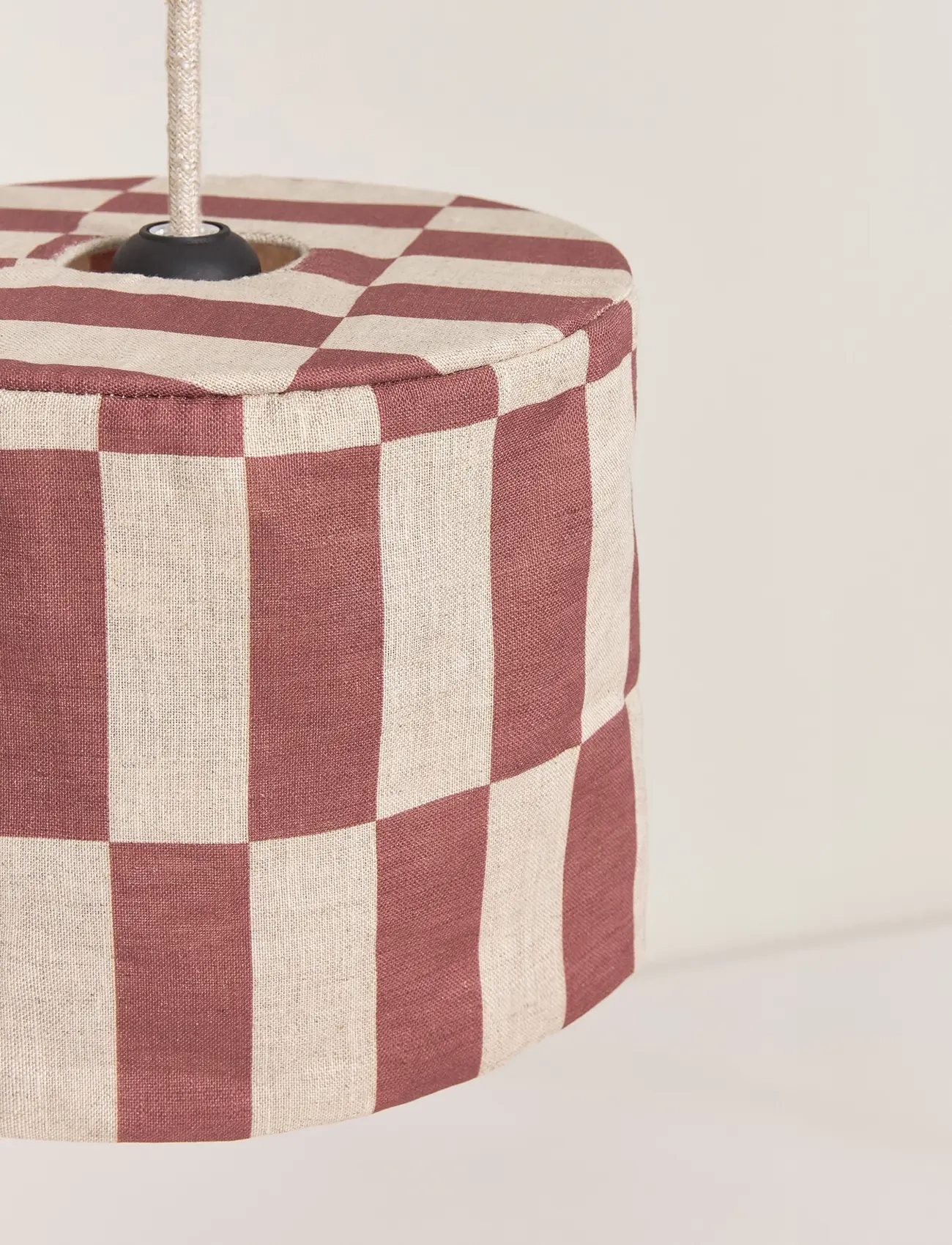 NOBODINOZ - VIBES LINEN LAMPSHADE DIAM. 20 CM - deckenleuchte - maroon tiles - 3