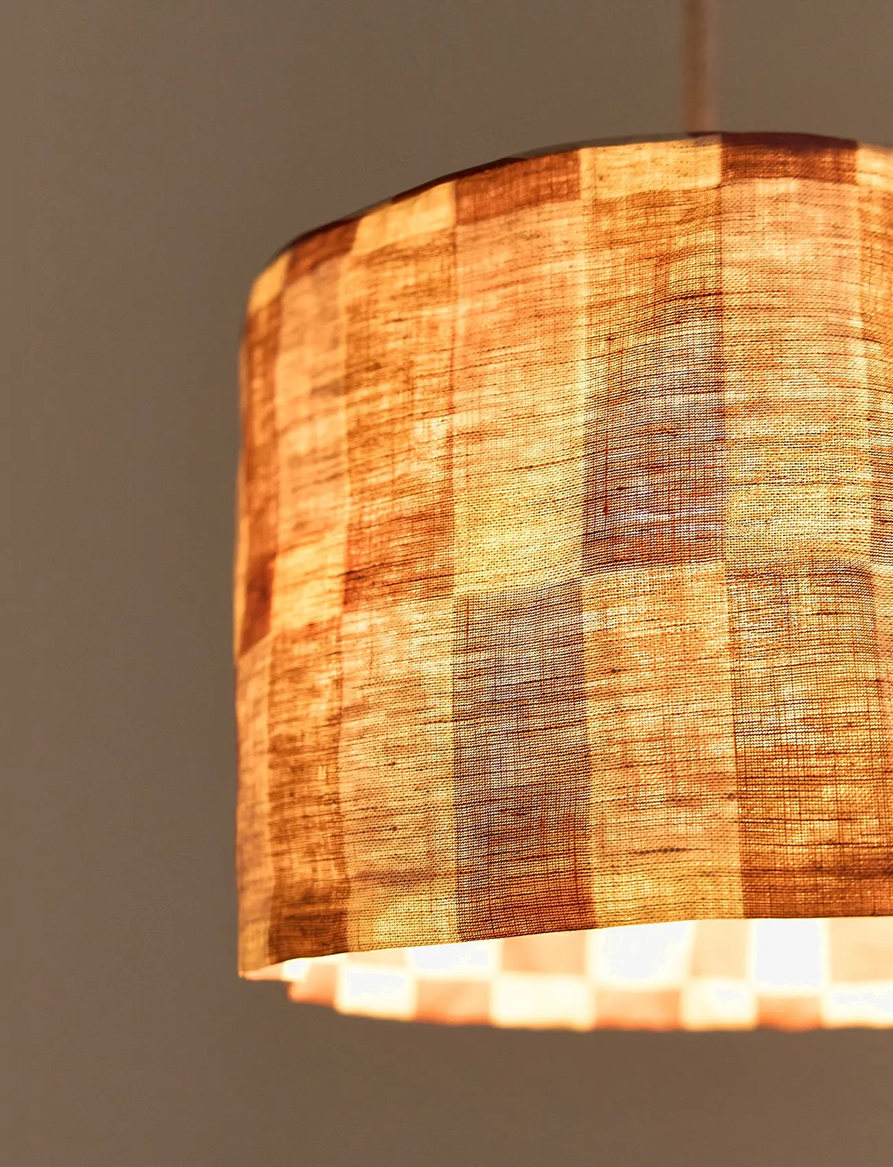 NOBODINOZ - VIBES LINEN LAMPSHADE DIAM. 20 CM - ceiling lamps - maroon tiles - 5