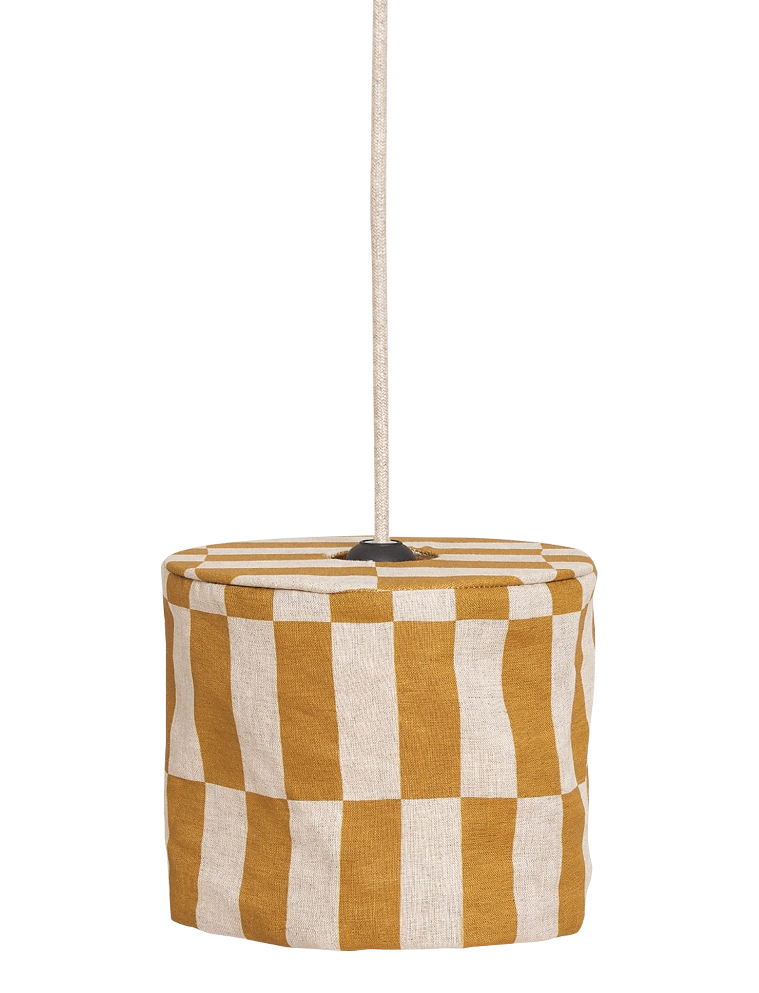 NOBODINOZ Vibes Linen Lampshade Diam. 20 Cm, Loftlampe, Gul, Str: ONE SIZE