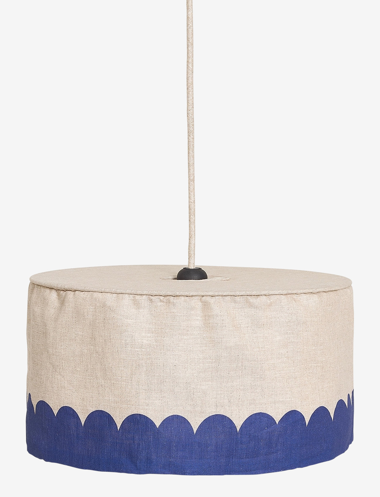 NOBODINOZ - VIBES LINEN LAMPSHADE DIAM. 40 CM - ceiling lamps - blue - 1