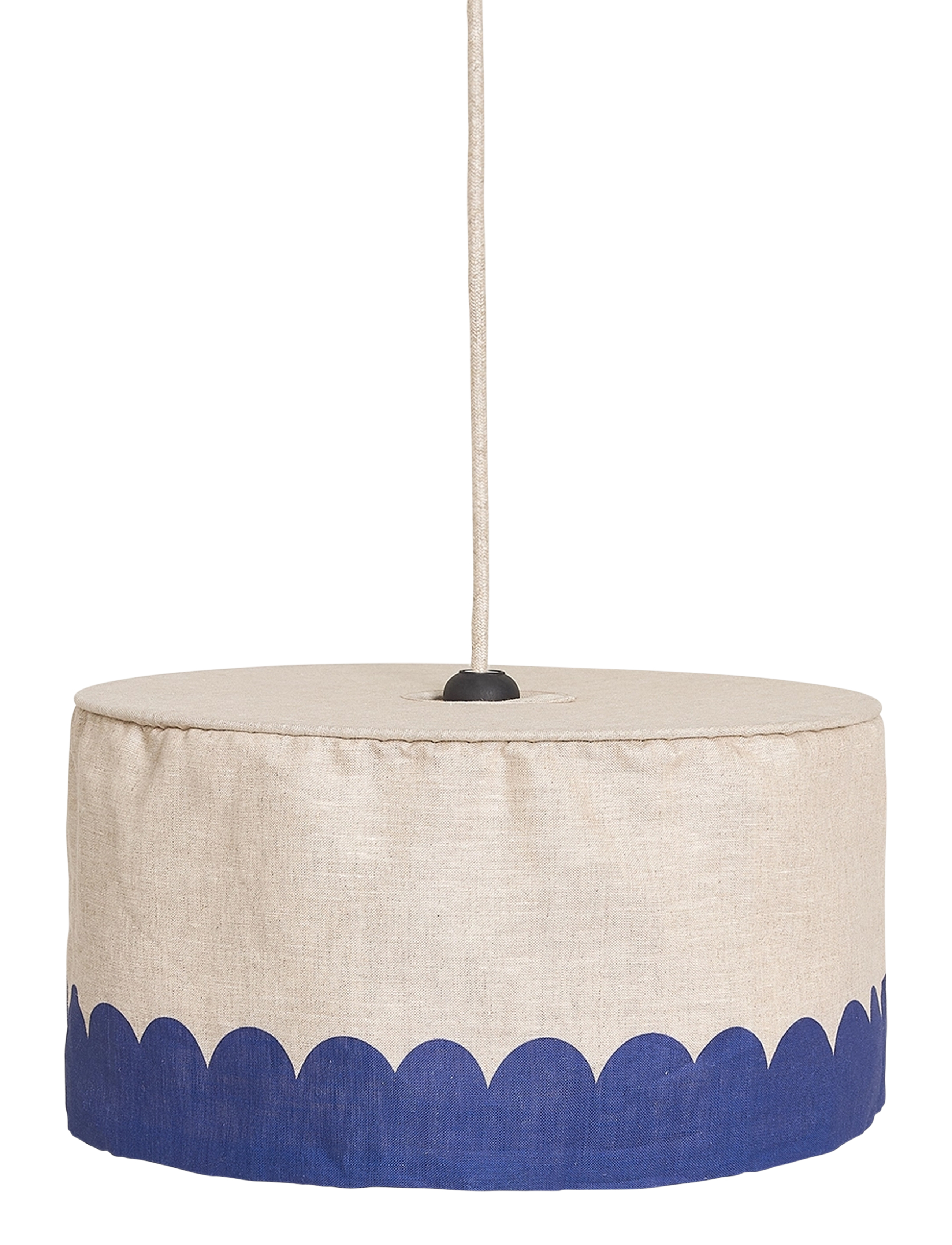 NOBODINOZ VIBES LINEN LAMPSHADE DIAM. 40 CM - Taklamper - BLUE / blue