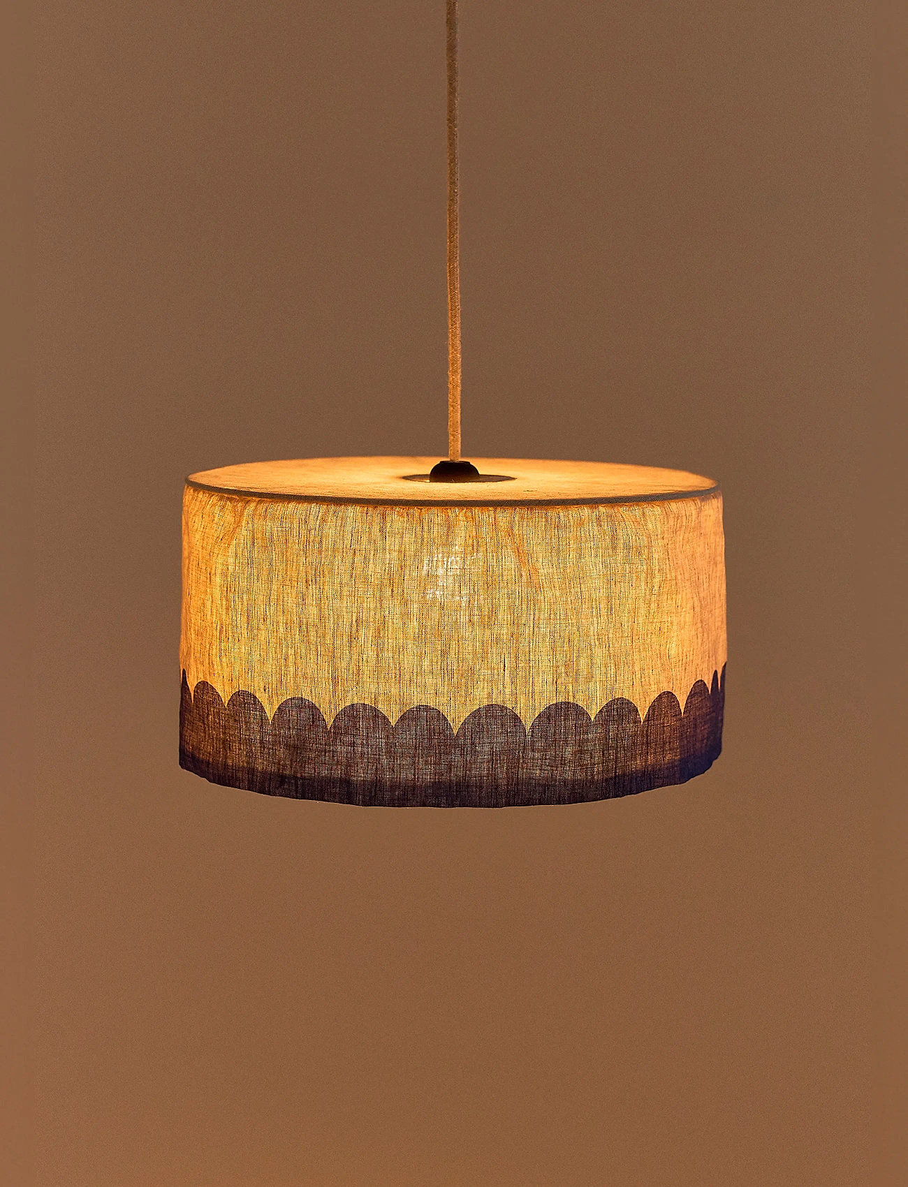 NOBODINOZ - VIBES LINEN LAMPSHADE DIAM. 40 CM - ceiling lamps - blue - 2