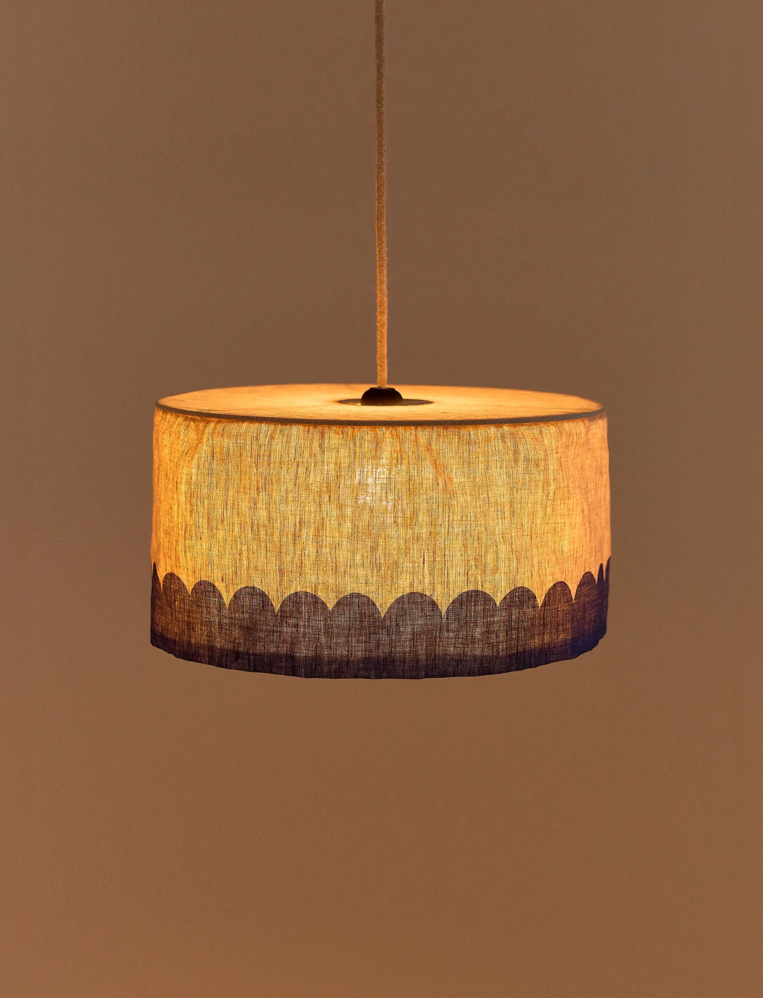 NOBODINOZ - VIBES LINEN LAMPSHADE DIAM. 40 CM - loftslamper - blue - 2
