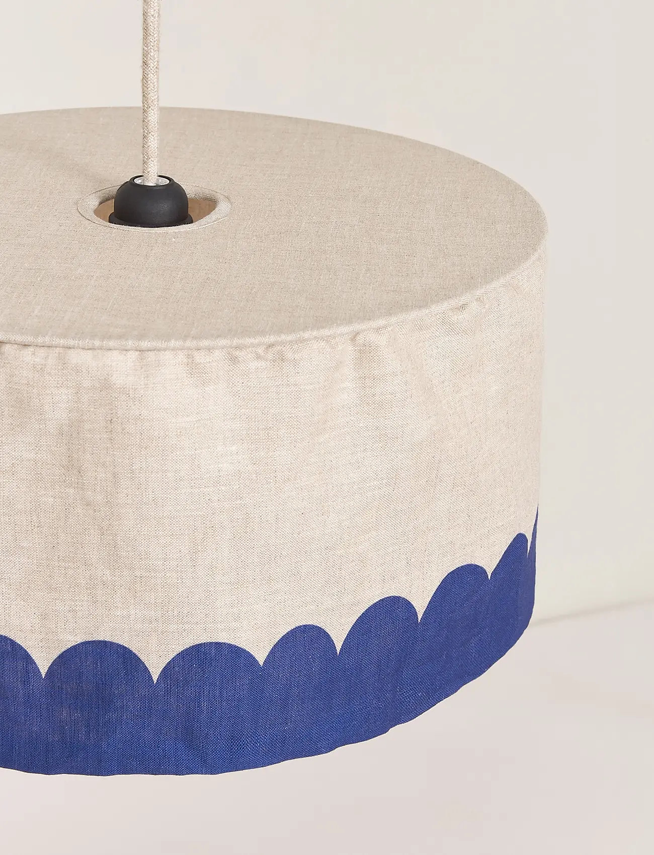NOBODINOZ - VIBES LINEN LAMPSHADE DIAM. 40 CM - ceiling lamps - blue - 3