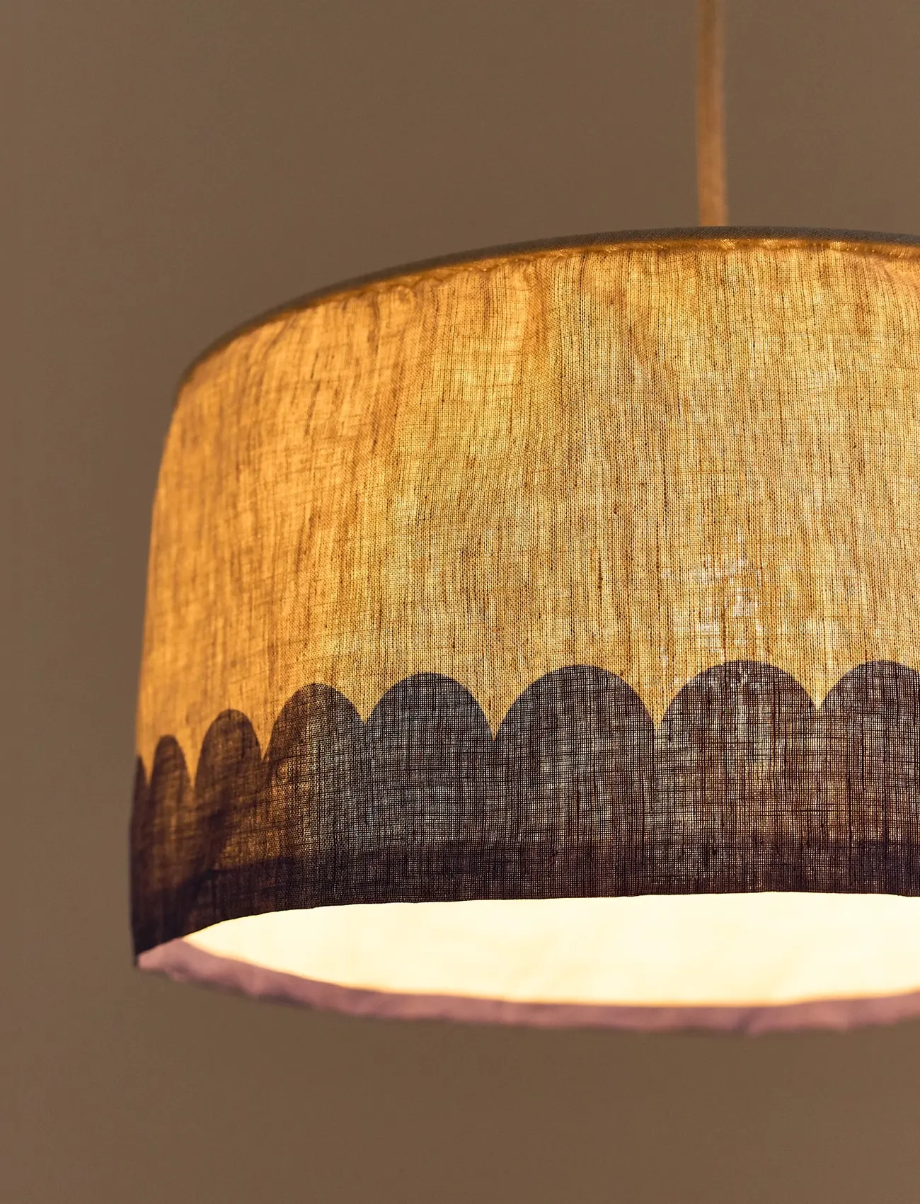 NOBODINOZ - VIBES LINEN LAMPSHADE DIAM. 40 CM - loftslamper - blue - 5