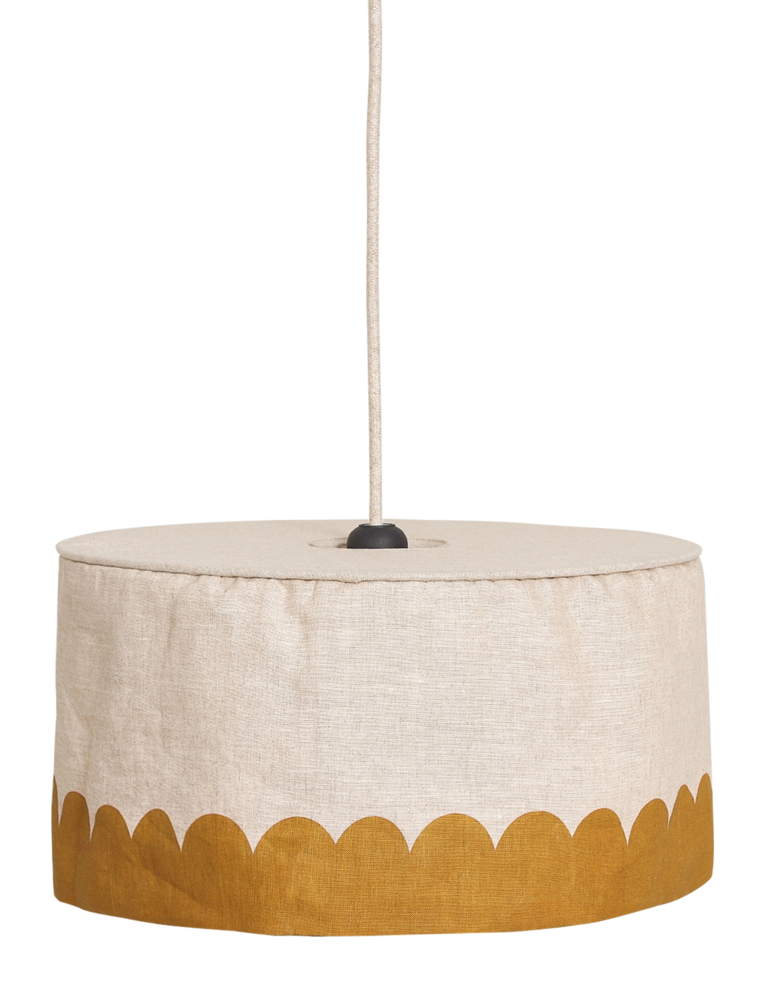 NOBODINOZ Vibes Linen Lampshade Diam. 40 Cm, Loftlampe, Beige, Str: ONE SIZE