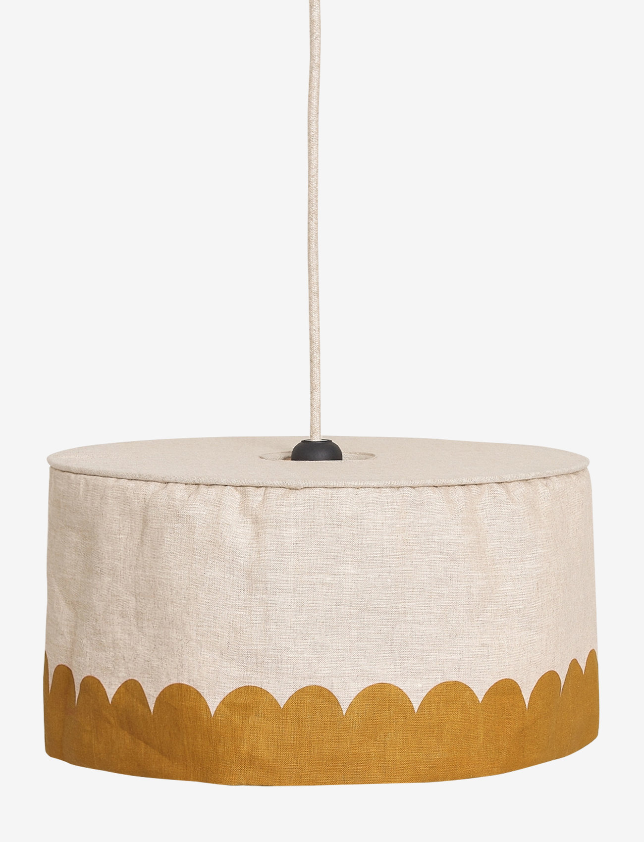 NOBODINOZ - VIBES LINEN LAMPSHADE DIAM. 40 CM - deckenleuchte - mustard - 0