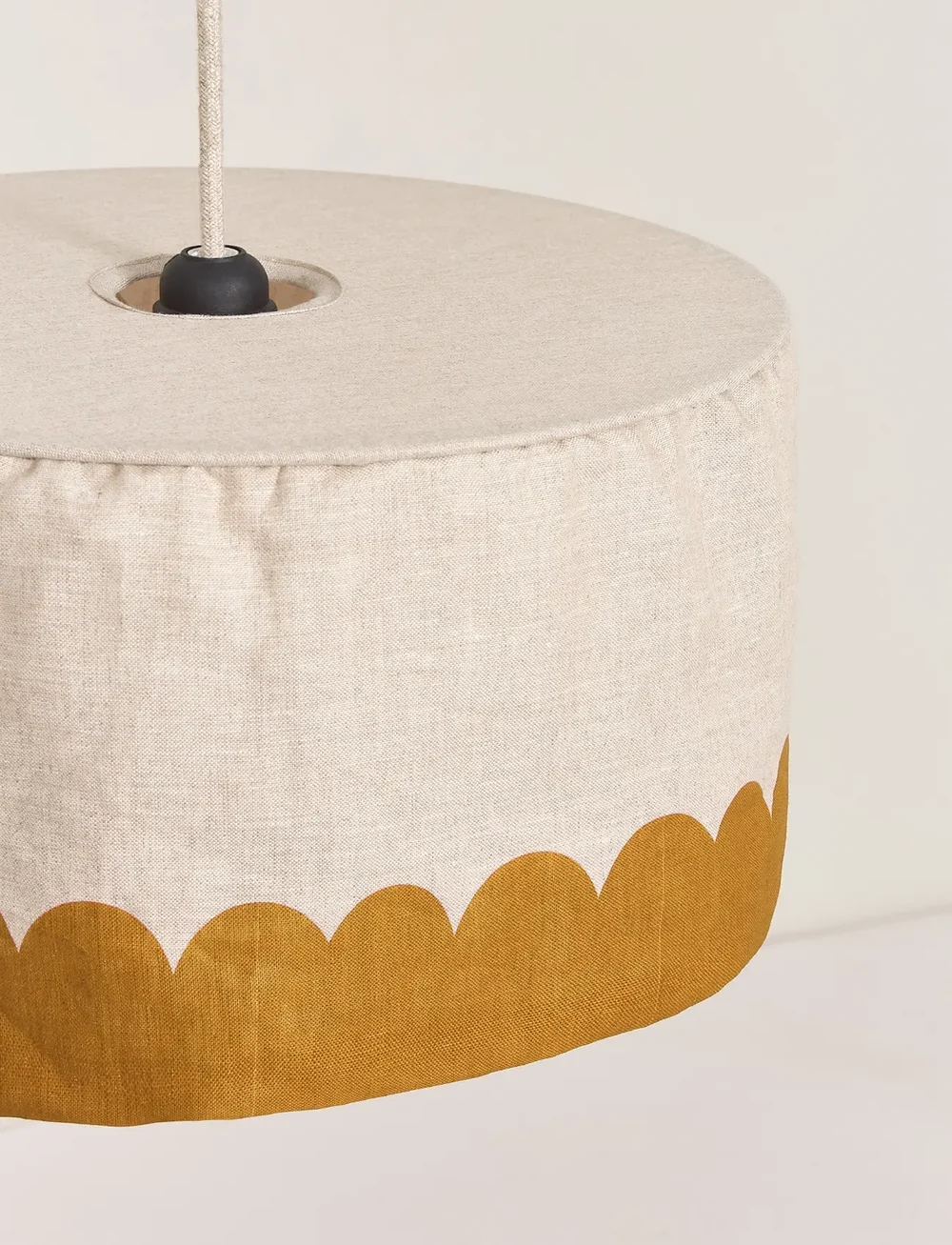 NOBODINOZ - VIBES LINEN LAMPSHADE DIAM. 40 CM - deckenleuchte - mustard - 2