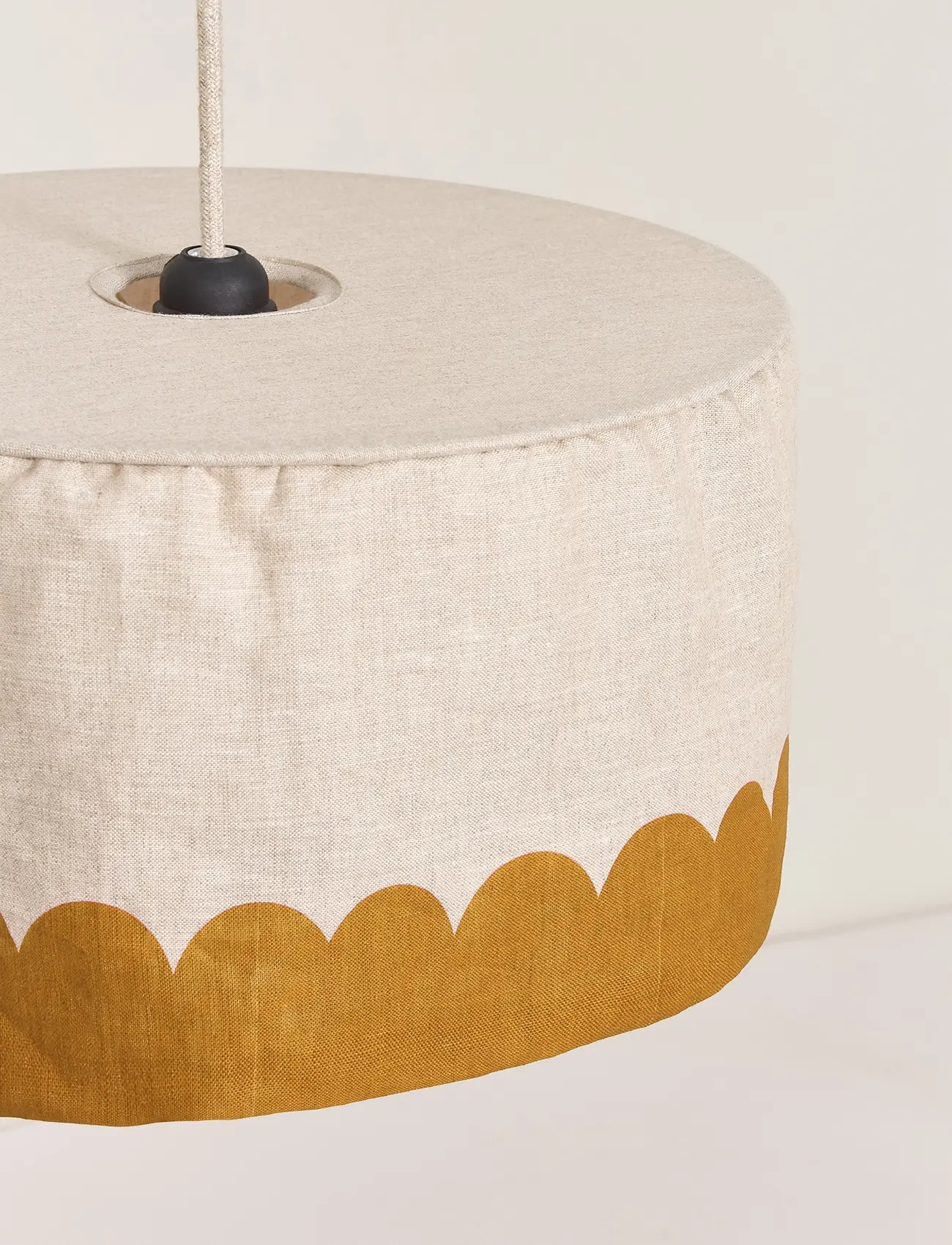 NOBODINOZ - VIBES LINEN LAMPSHADE DIAM. 40 CM - deckenleuchte - mustard - 2