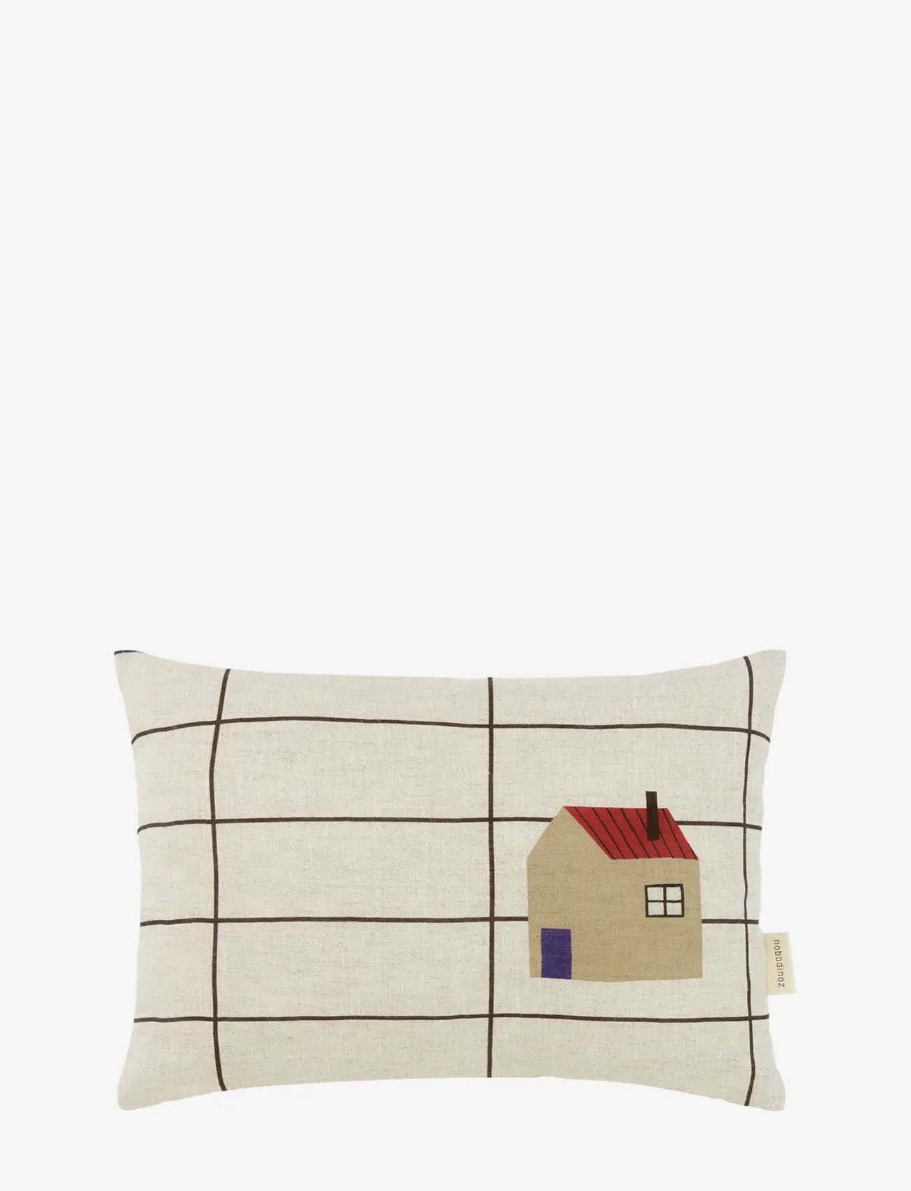NOBODINOZ Vibes Rect. Cushion Linen 33X22 S, One Size, Kids Decor, Mehrfarbig/gemustert - Cushions, Kinder