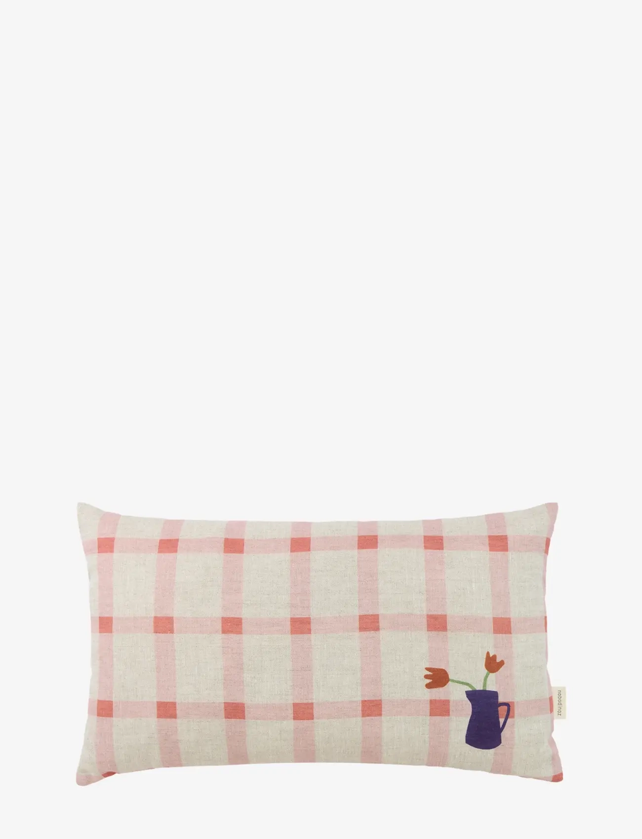 NOBODINOZ Vibes Rect. Cushion Linen 44X25 M, One Size, Kids Decor, Rosa - Cushions, Kinder