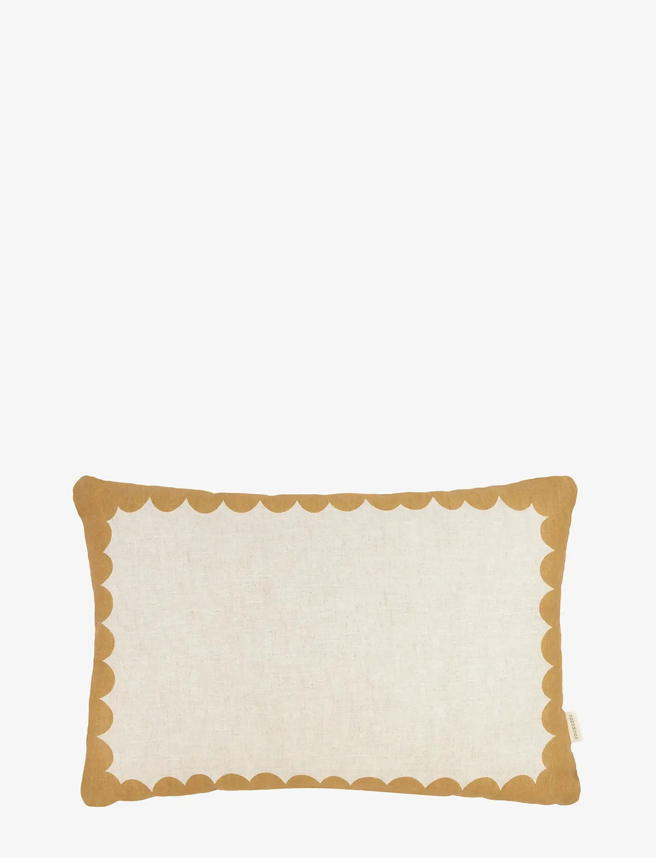 NOBODINOZ - VIBES RECT. CUSHION LINEN 45X30 L - pyntepuder - mustard - 0