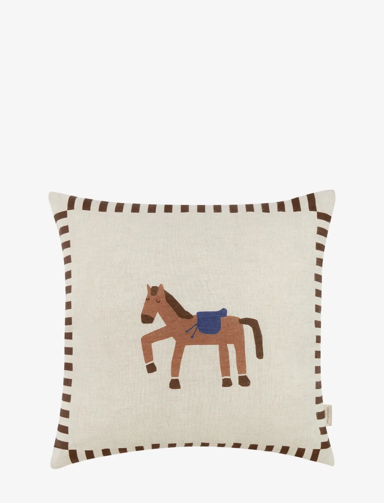 NOBODINOZ Vibes Square Cushion Linen 40X40, One Size, Kids Decor, Creme - Cushions, Kinder