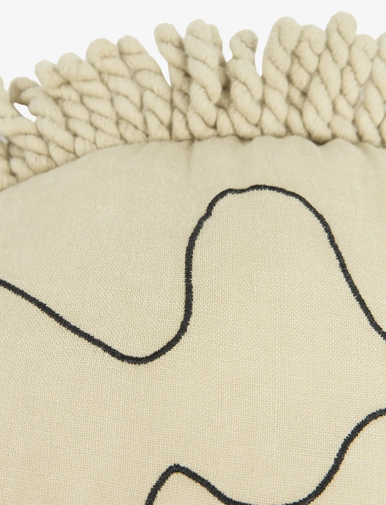 NOBODINOZ - Cushion in washed French linen L1N0 - Enzo the hedgehog - dekorative kissen - green tea - 2