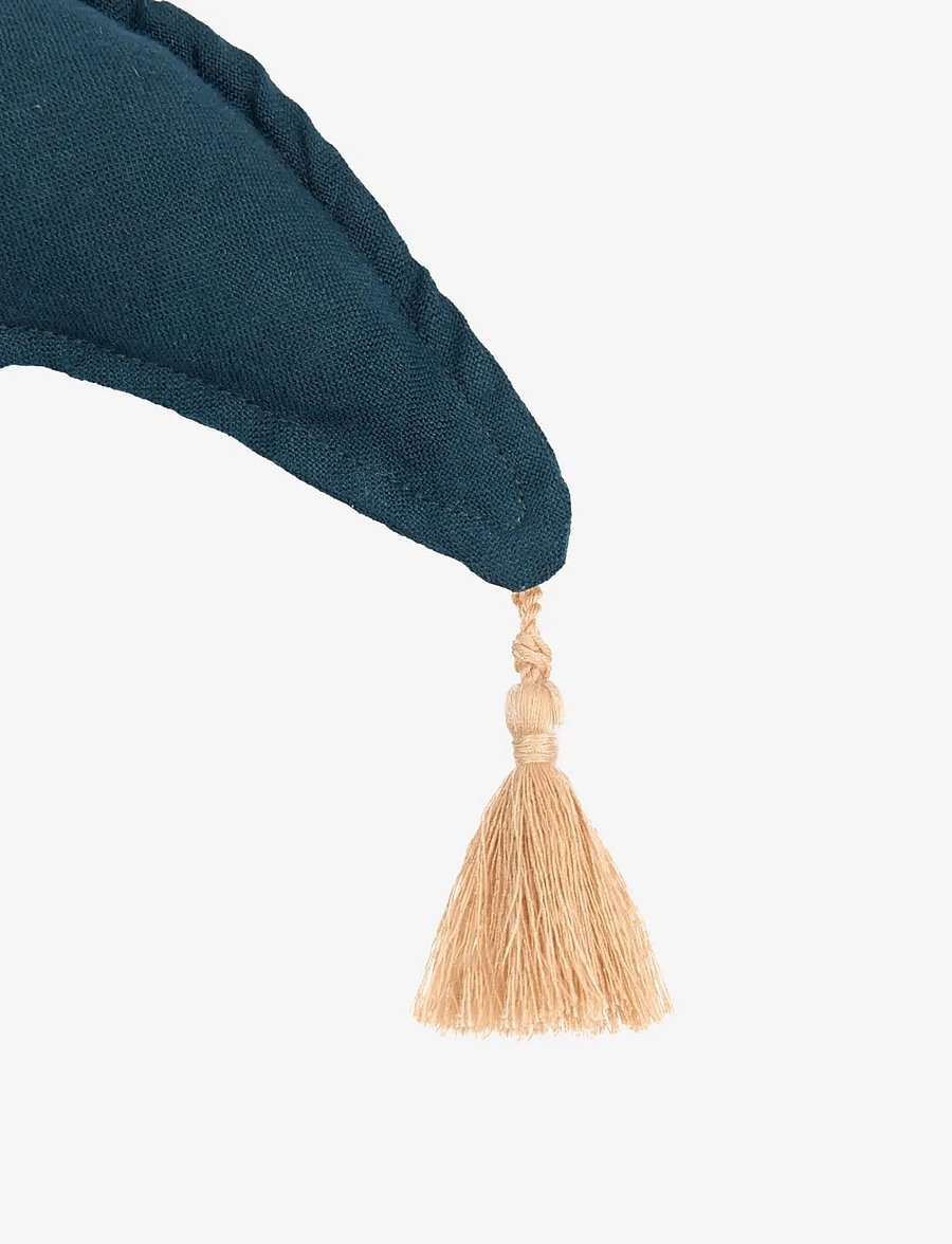 NOBODINOZ - Moon cushion in washed French linen L1N0 - ilupadjad - deep blue - 1