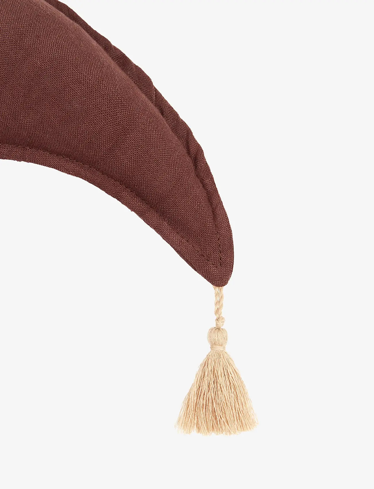 NOBODINOZ - Moon cushion L1N0 in washed French linen - koristetyynyt - prune - 1