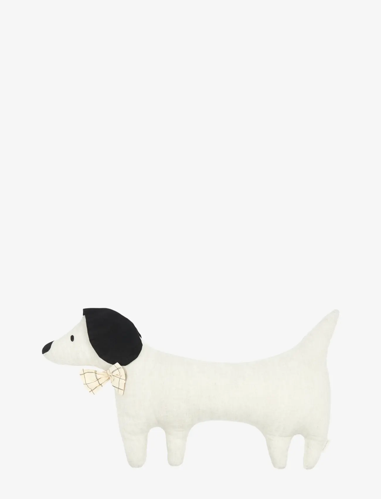 NOBODINOZ Cushion L1N0 In Washed French Linen Toby The Dog, Børn, Stuffed Dyr, Beige, Str: ONE SIZE