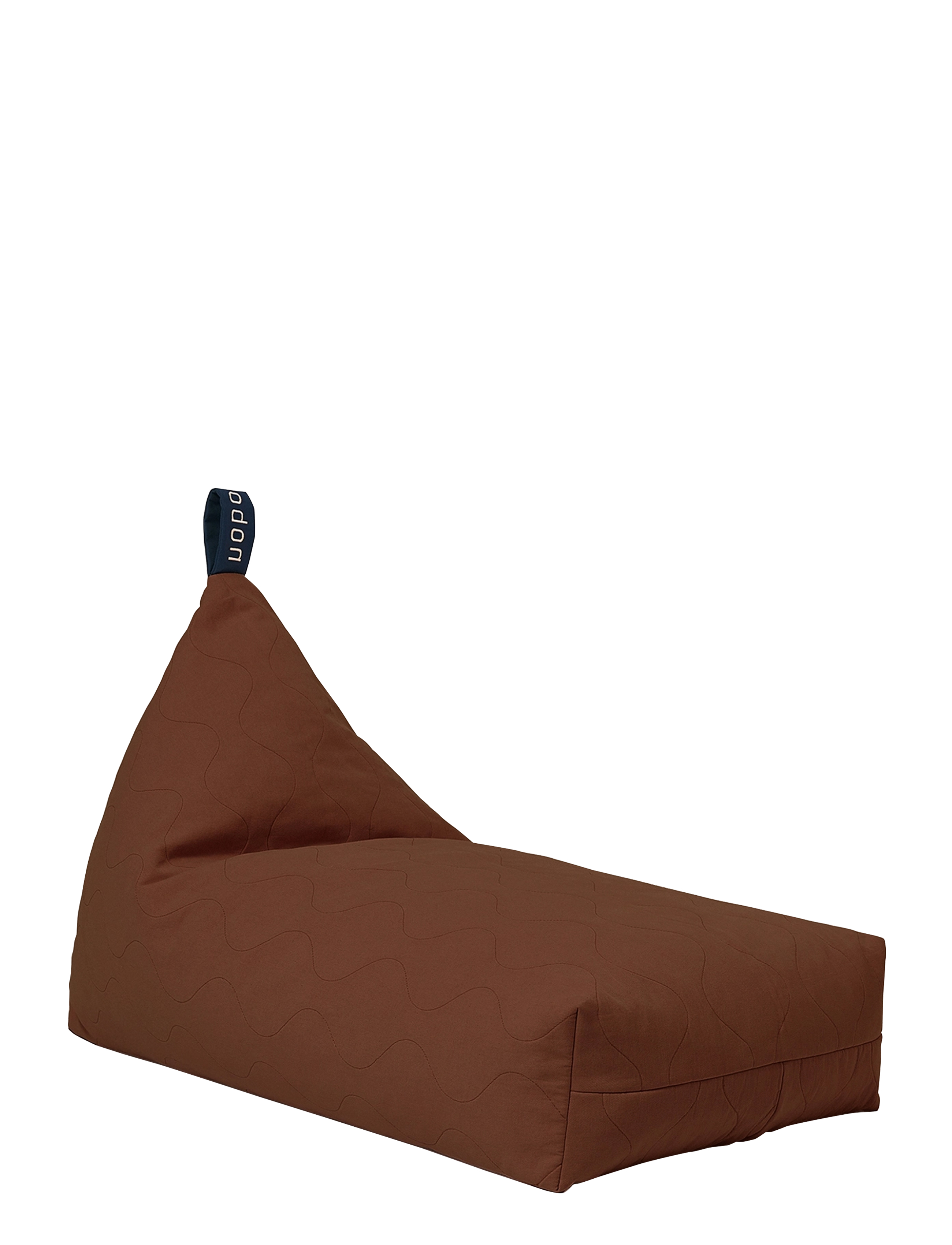 NOBODINOZ - Quilted bean bag L1N0 in washed organic cotton - prune - 1