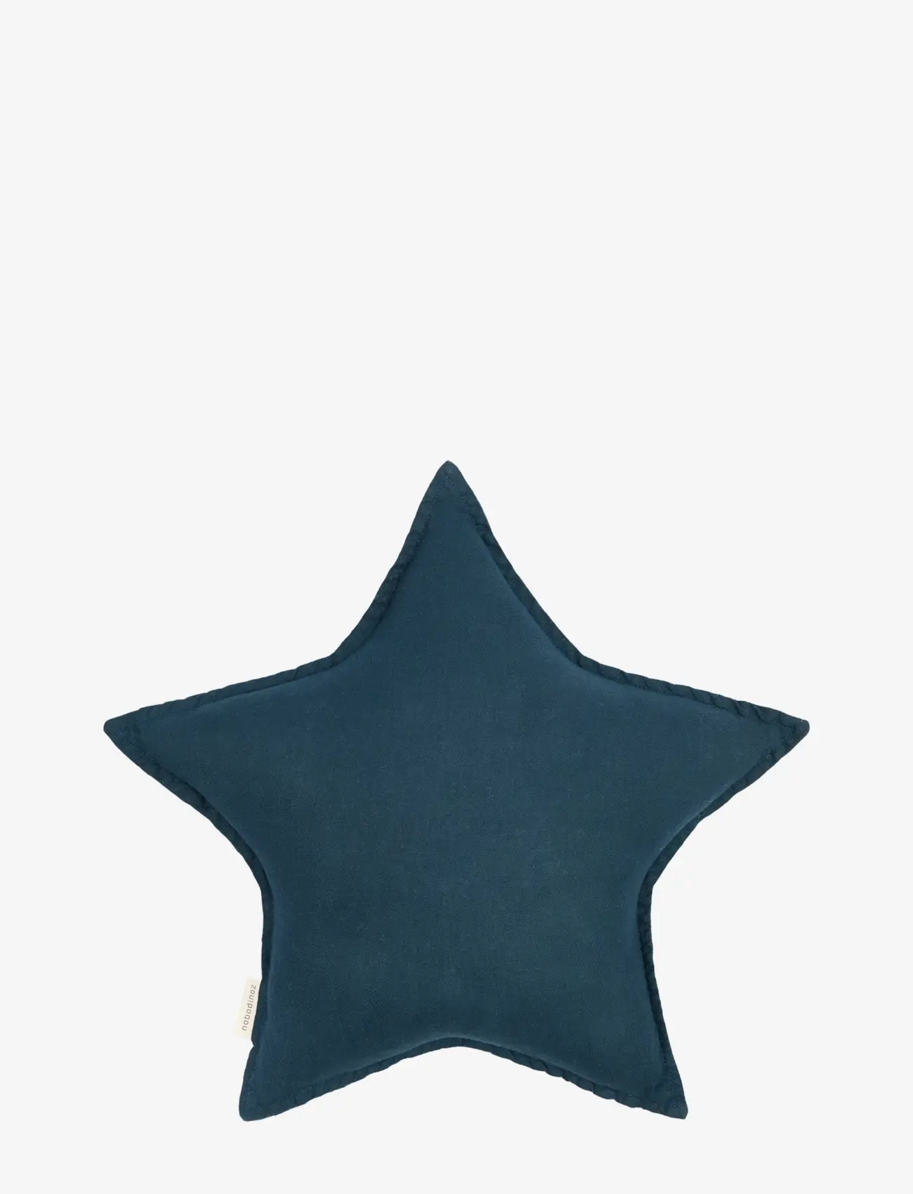 NOBODINOZ Star cushion L1N0 in washed French  linen - Dekoravimui - DEEP BLUE / blue