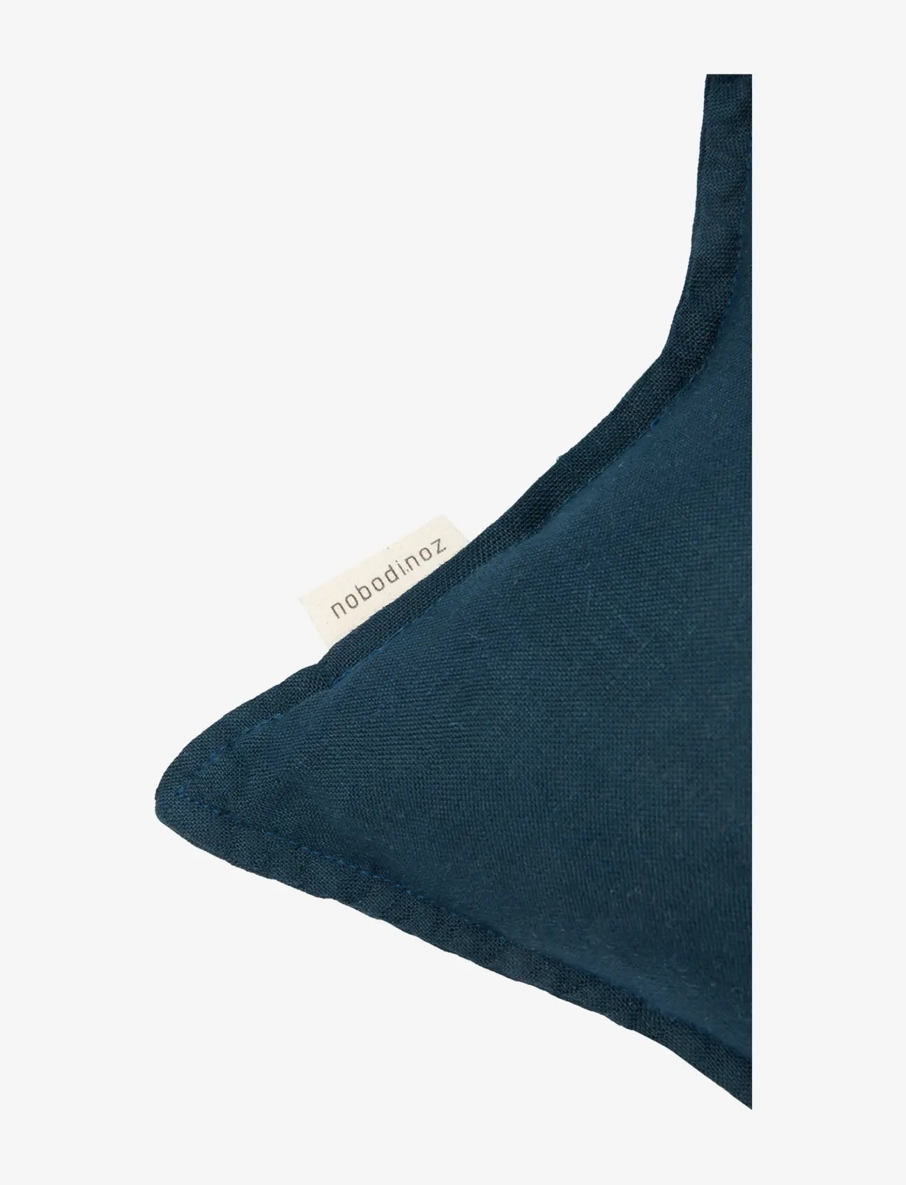 NOBODINOZ - Star cushion L1N0 in washed French  linen - coussins décoratifs - deep blue - 1