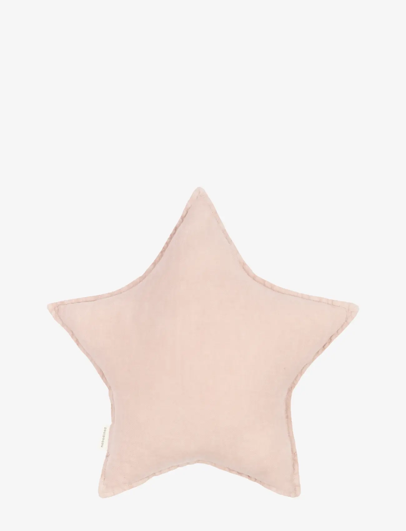 NOBODINOZ Star cushion L1N0 in washed French  linen - Barnaherbergið - MAUVE PINK / pink/rose
