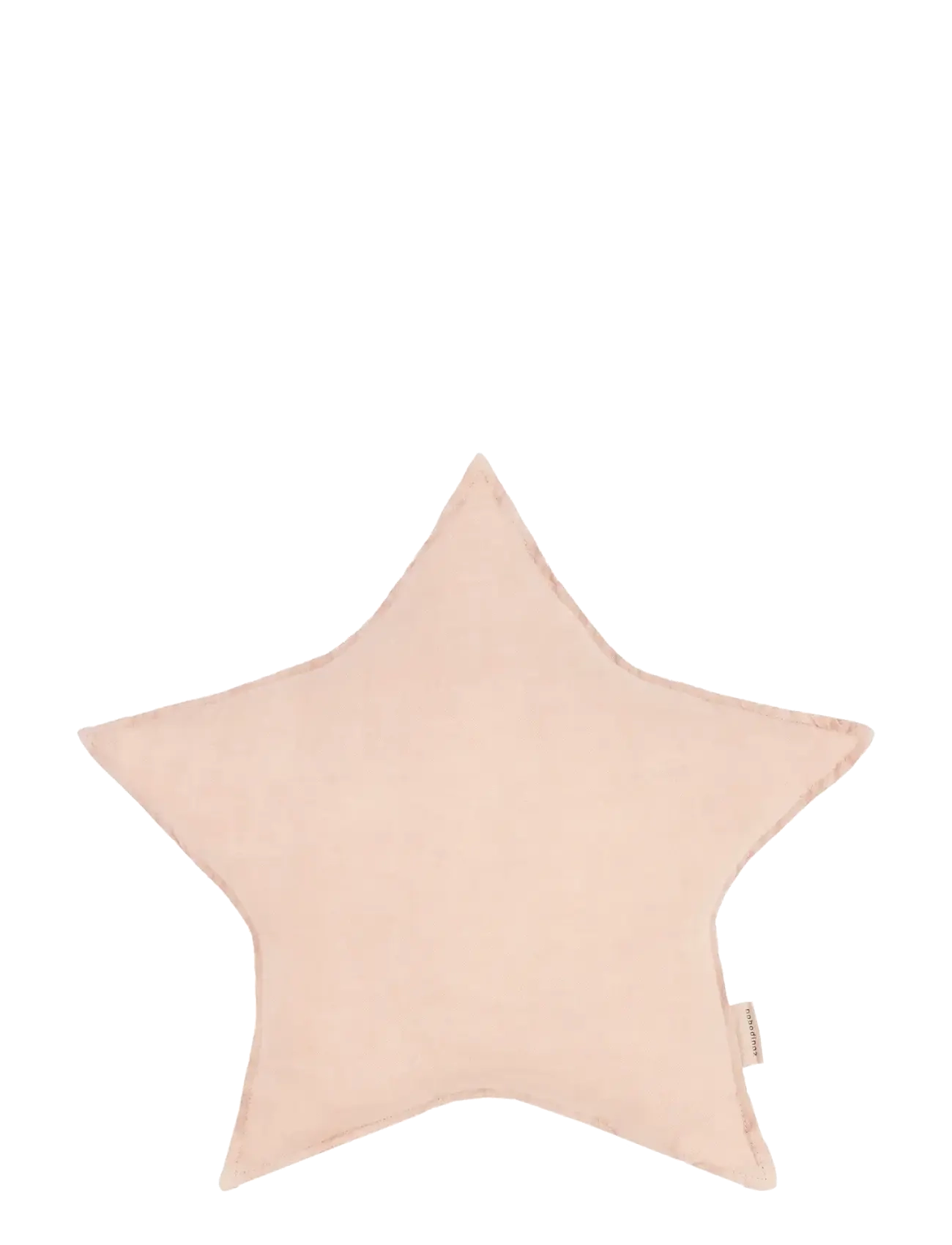 Star cushion in washed French linen L1N0 - POWDER PINK