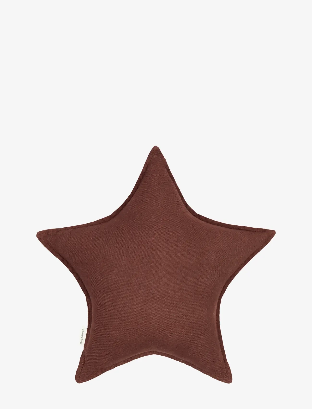 NOBODINOZ Star cushion L1N0 in washed French  linen - Ilupadjad - PRUNE / red