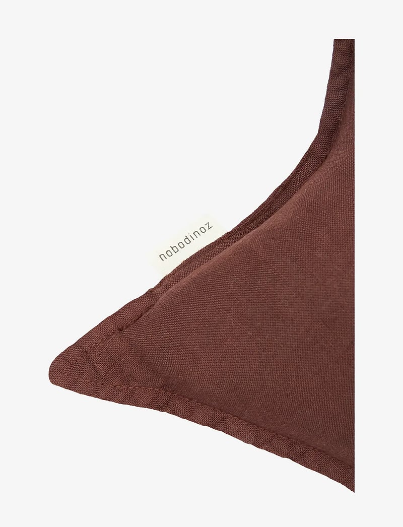 NOBODINOZ - Star cushion L1N0 in washed French linen - dekorative kissen - prune - 1