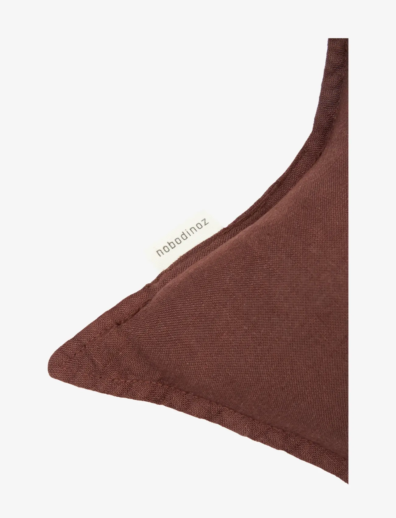 NOBODINOZ - Star cushion L1N0 in washed French  linen - pyntepuder - prune - 1
