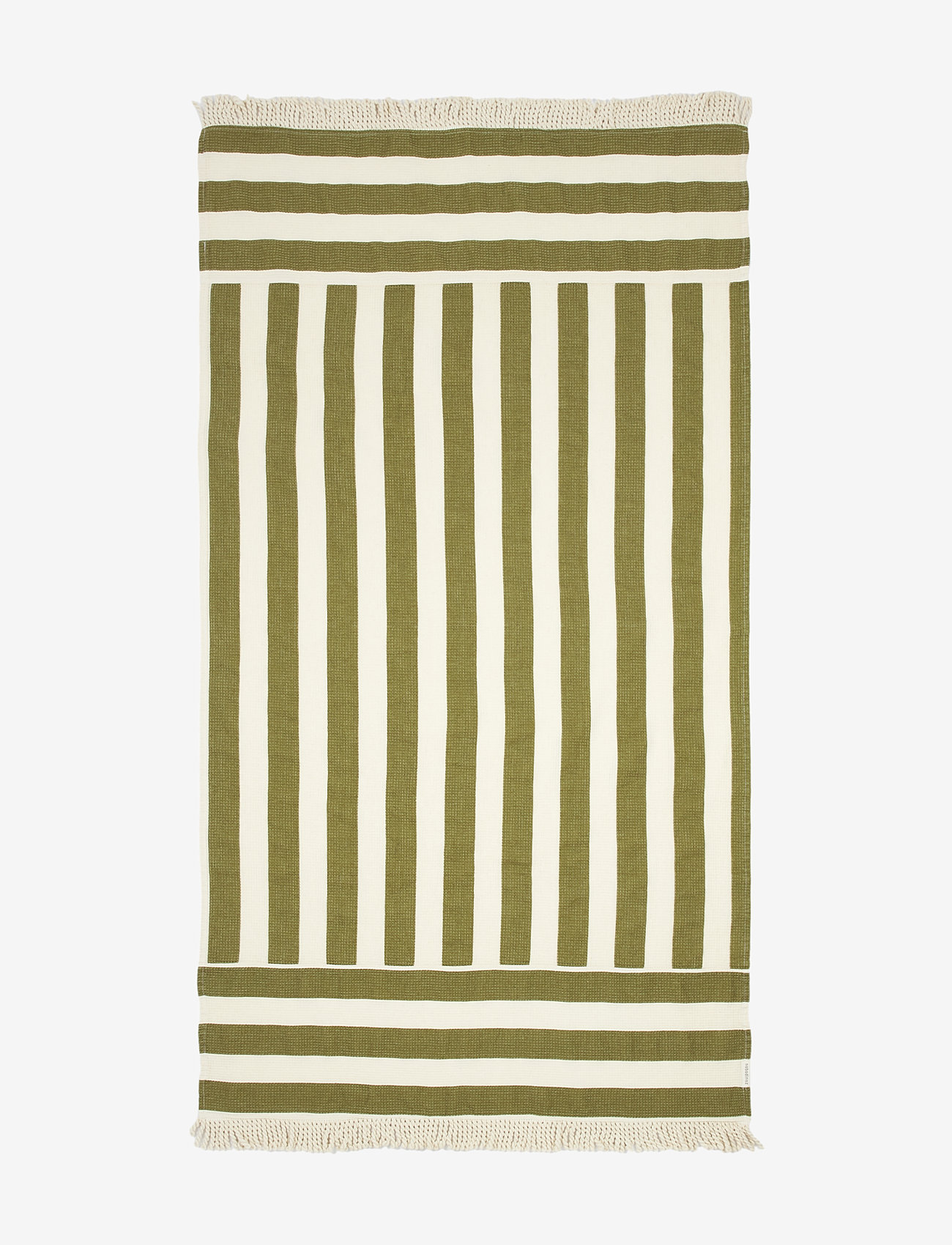 NOBODINOZ - PORTOFINO BEACH TOWEL 84X150 - rätikud - pistachio stripes waffle - 0