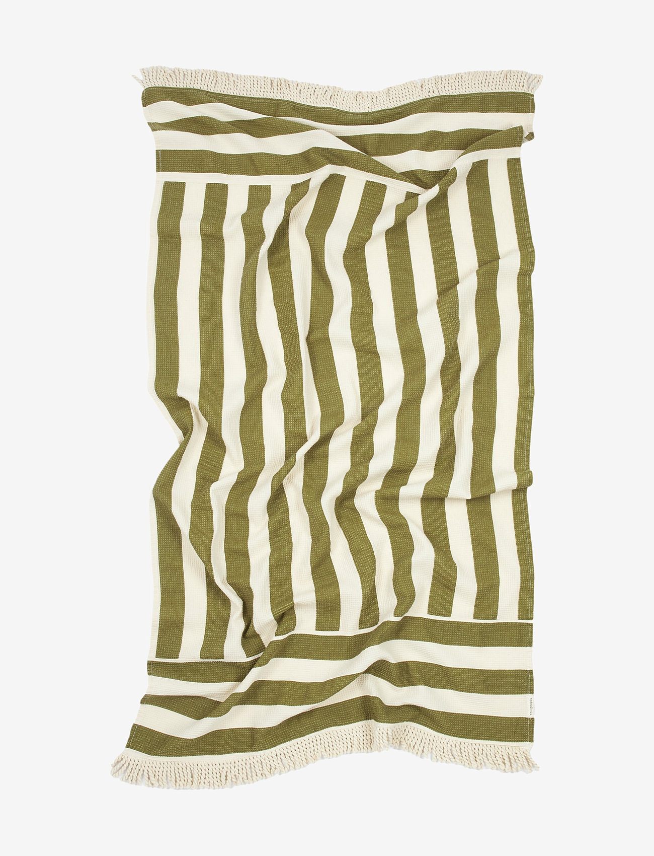 NOBODINOZ - PORTOFINO BEACH TOWEL 84X150 - rätikud - pistachio stripes waffle - 1