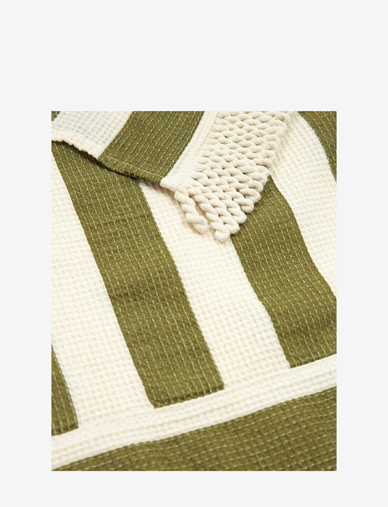 NOBODINOZ - PORTOFINO BEACH TOWEL 84X150 - rätikud - pistachio stripes waffle - 2
