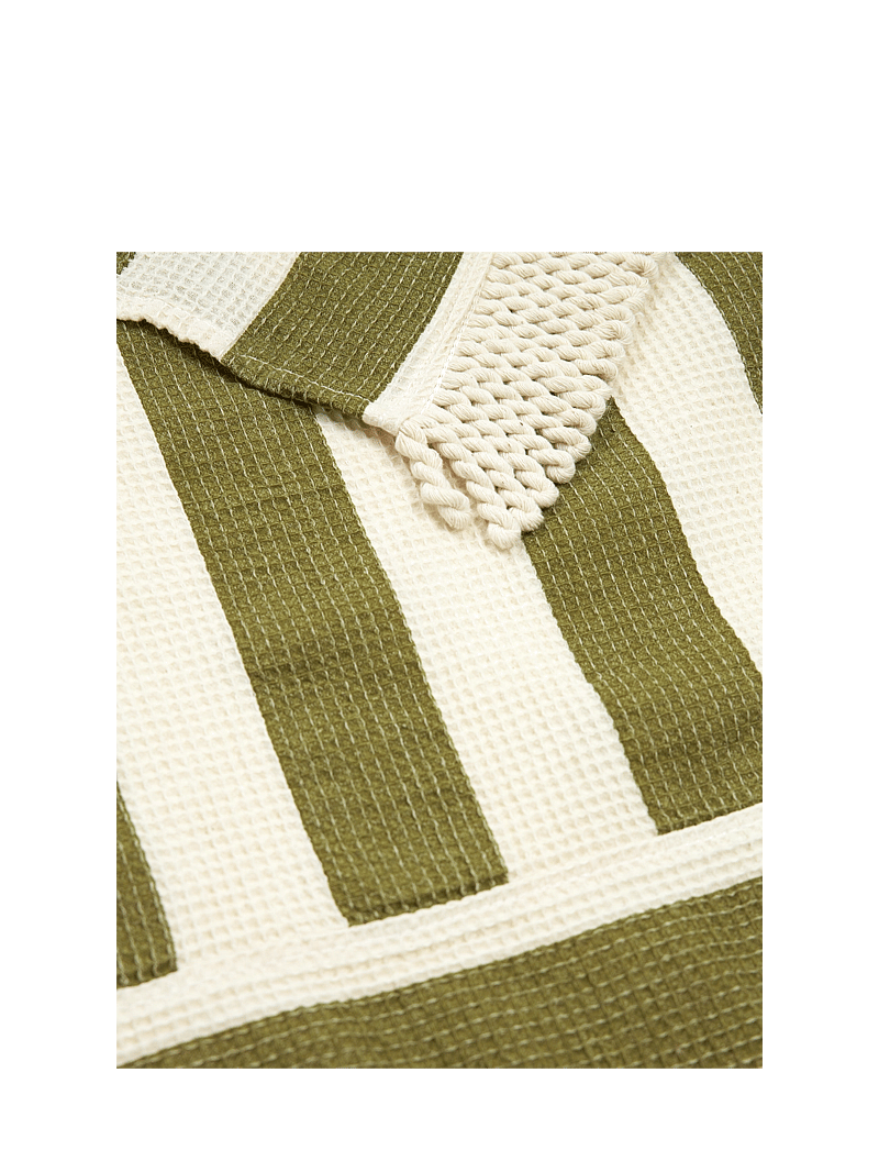 NOBODINOZ - PORTOFINO BEACH TOWEL 84X150 - rätikud - pistachio stripes waffle - 2