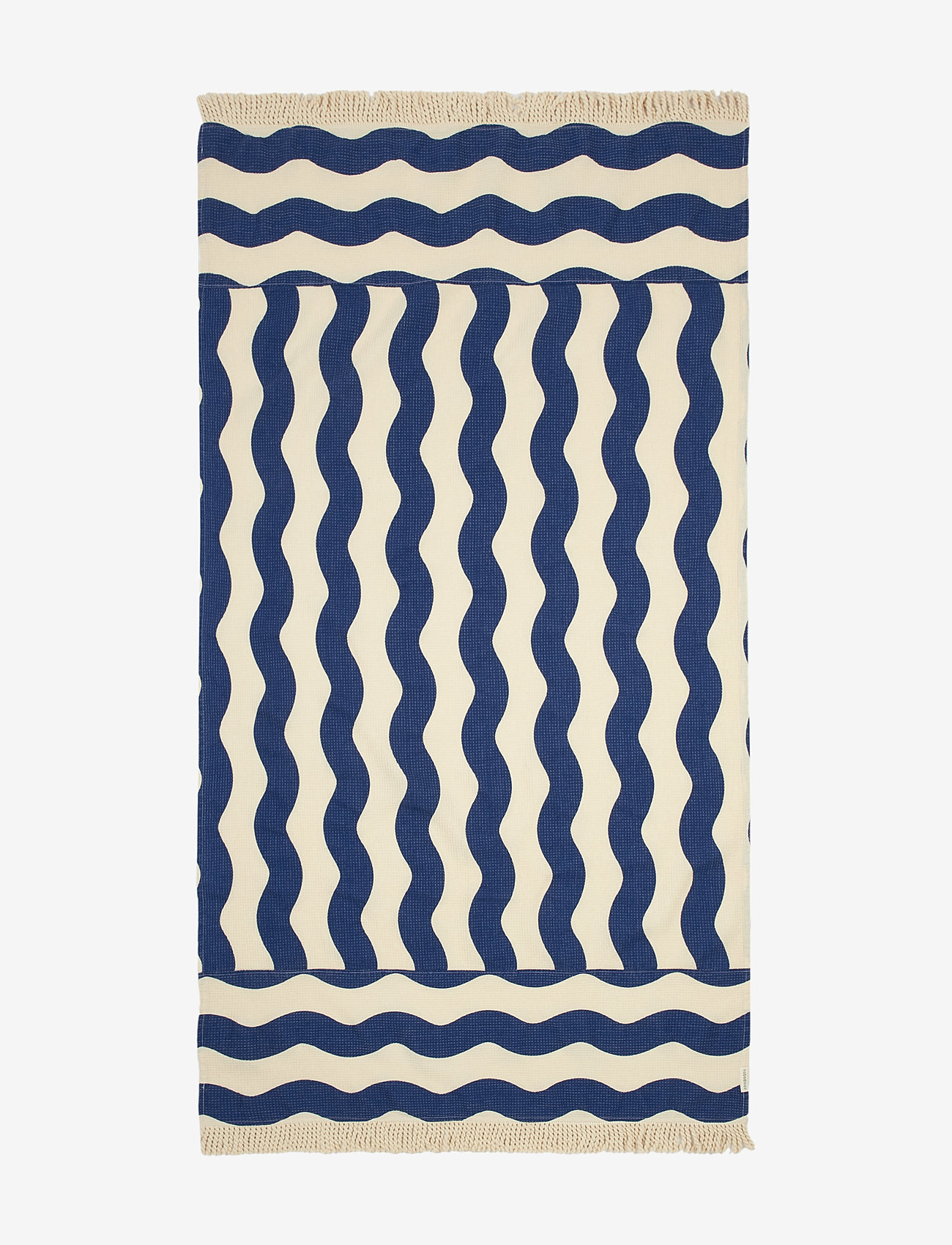 NOBODINOZ - PORTOFINO BEACH TOWEL 84X150 - rätikud - blue waves waffle - 1