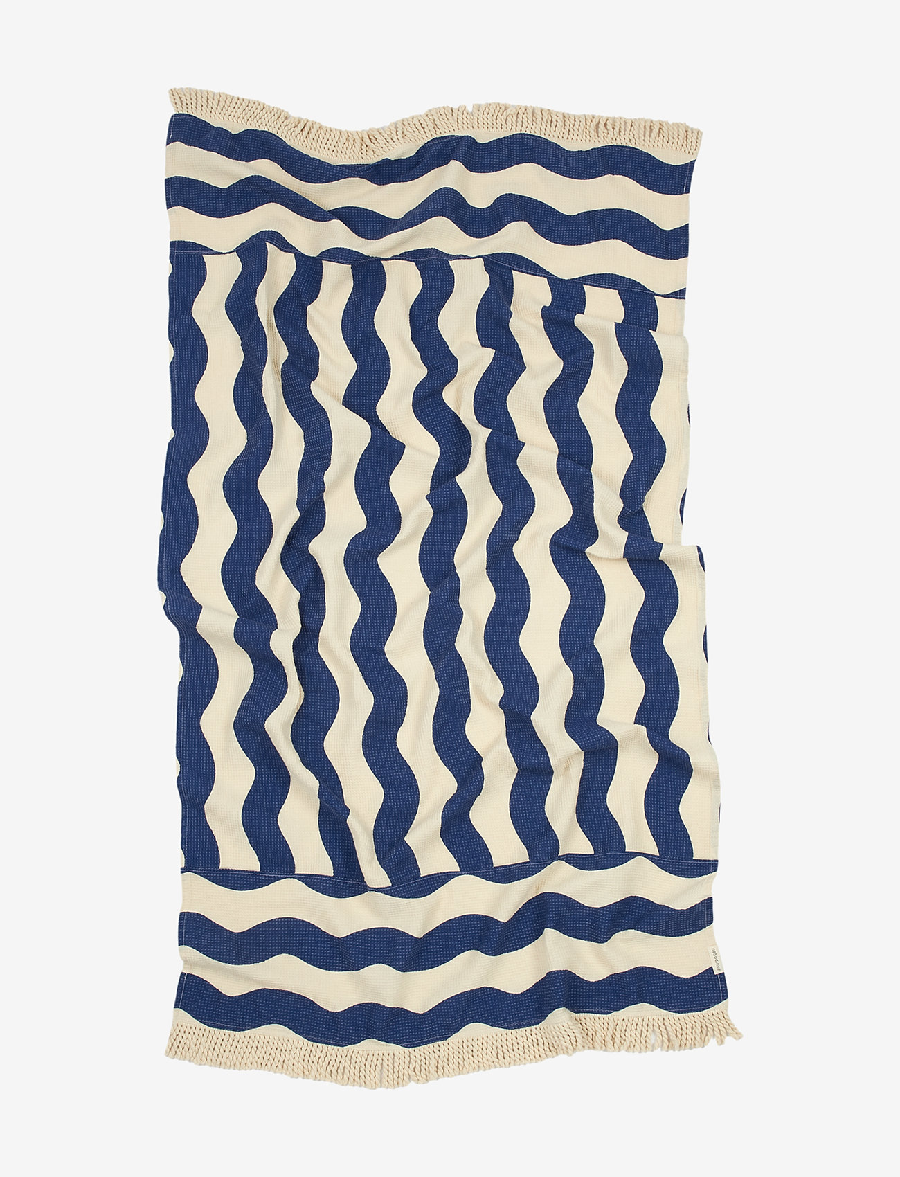 NOBODINOZ - PORTOFINO BEACH TOWEL 84X150 - rätikud - blue waves waffle - 2